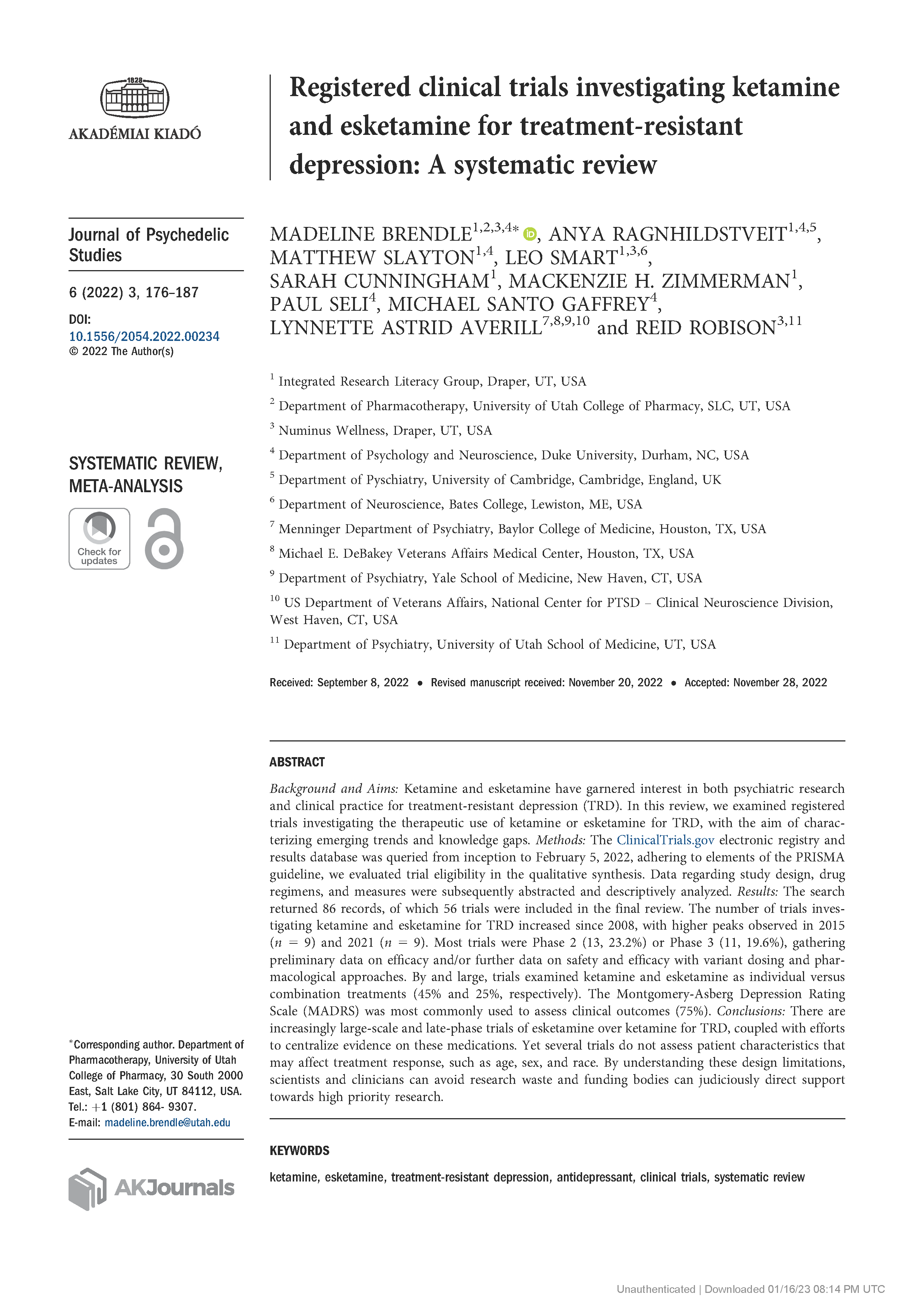 Registered clinical trials investigating ketamine and esketamine for TRD-SR-Brendle 2022_Page_01.png