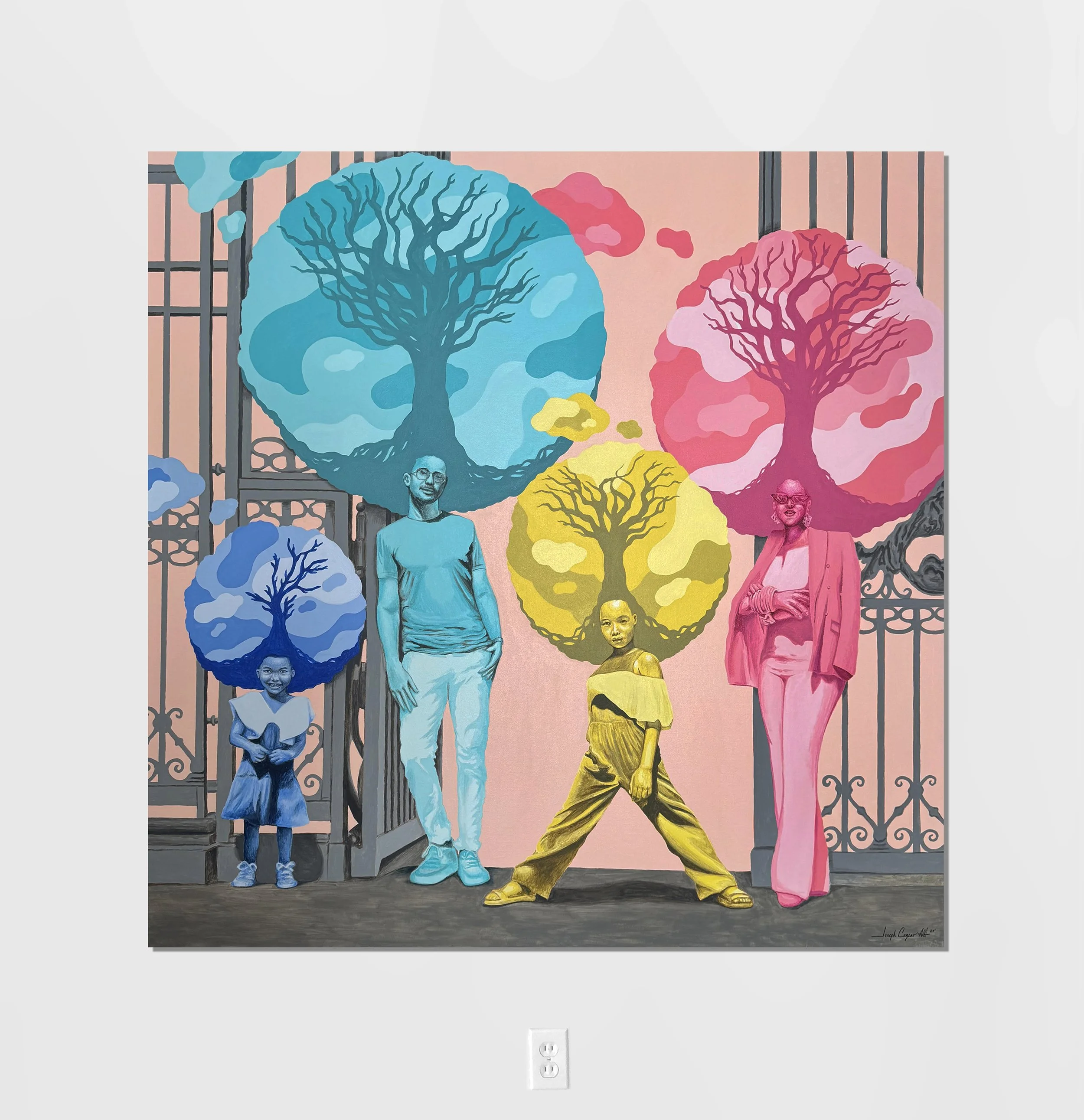 BONDS RUN DEEP  /  4'x4' acrylic on canvas