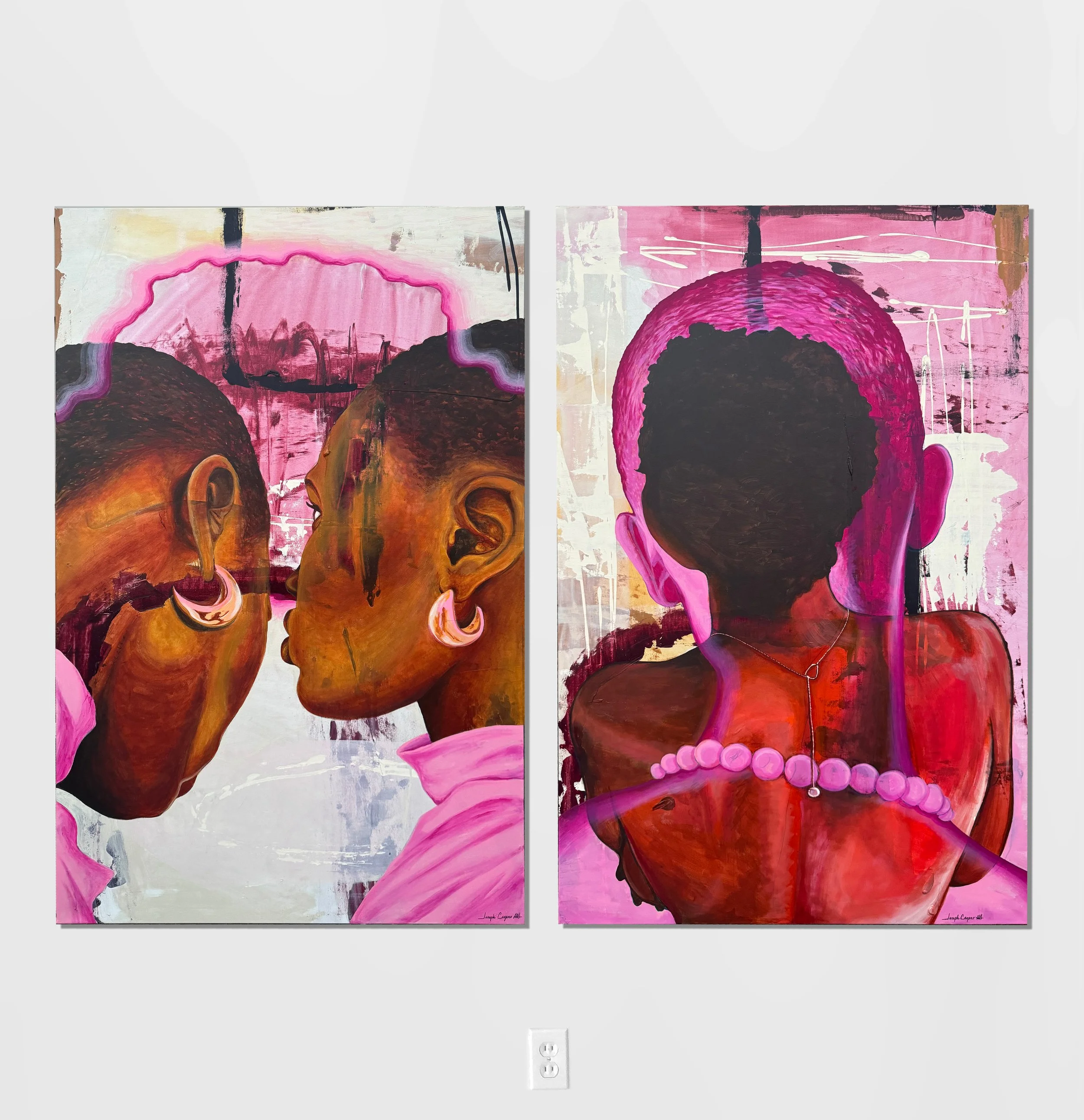 I APOLOGIZE & I BELIEVE IN YOU  /  (2) 5'x3' acrylic on canvas