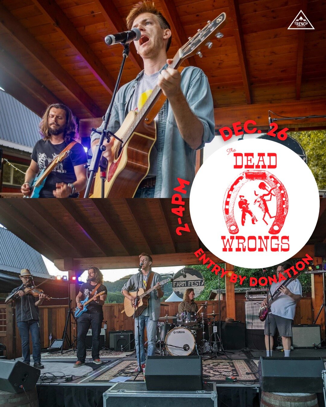 We have live music with The Dead Wrongs and Genevieve Jaide on Dec. 6th!

The Dead Wrongs are a group of local misfits resurrecting the spirit of honky tonk through country standards, outlaw ballads, and all-original Northern cowboy tunes.

No cover,