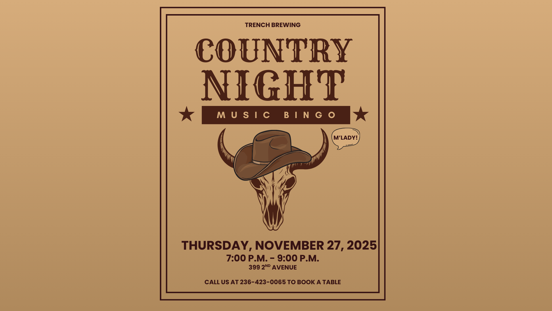 Country-Themed Music Bingo