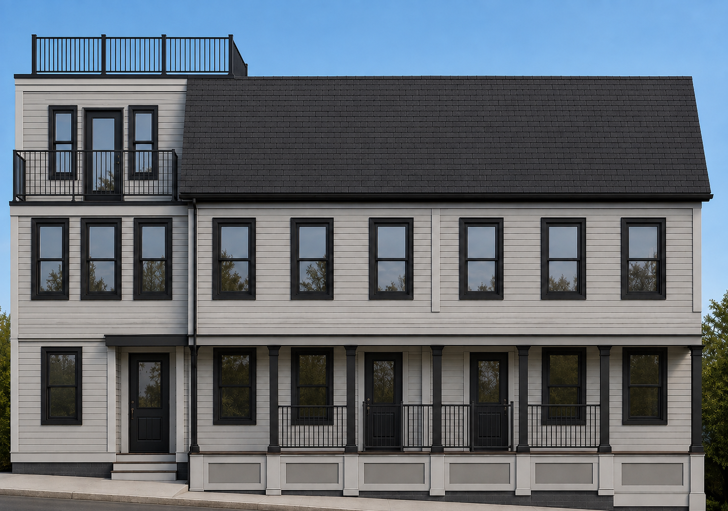 Charlestown, MA- Development of three luxury townhouses 