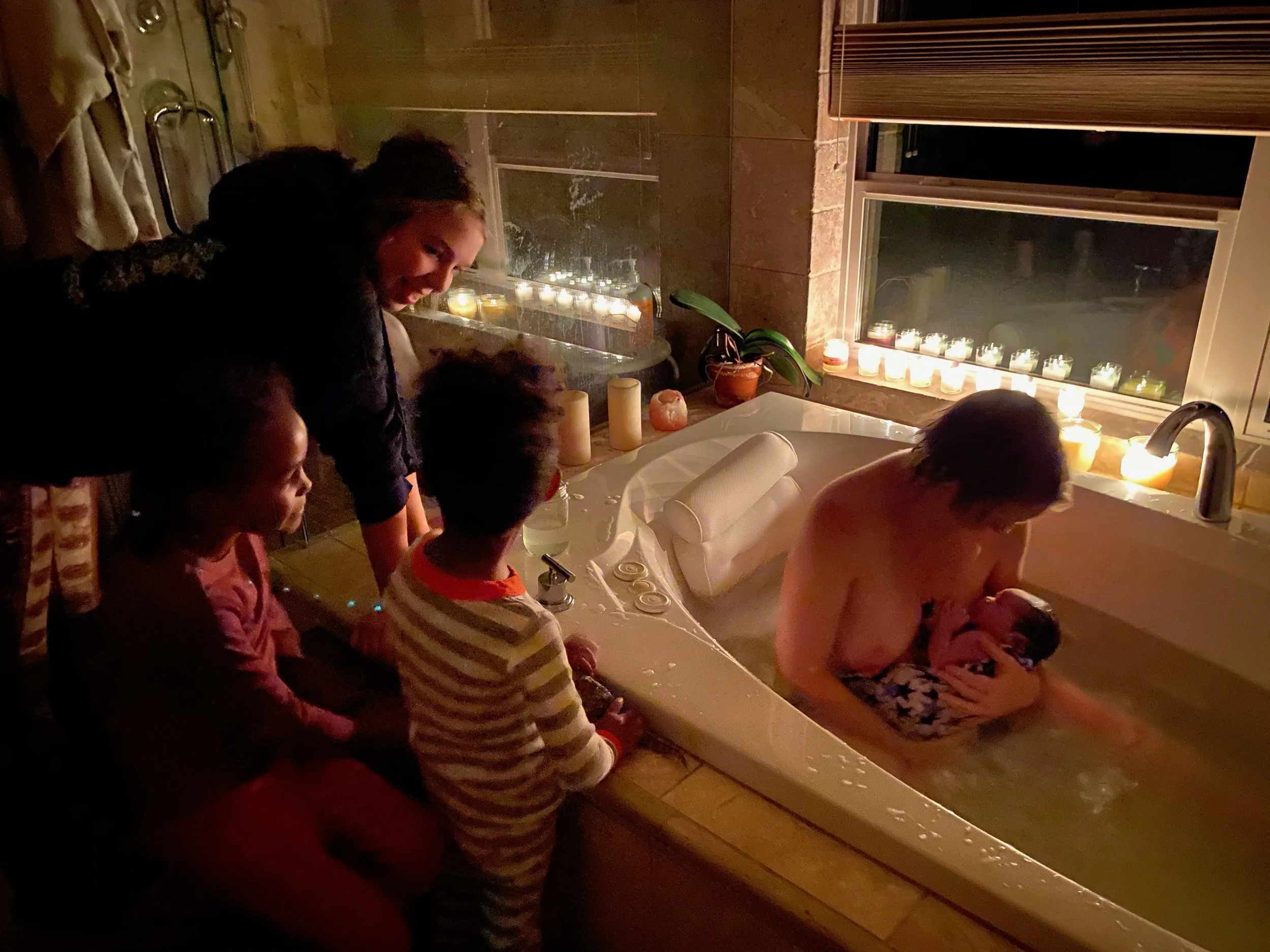 Sixth beautiful birth for this mama and with her midwife, Cara Frantz. 