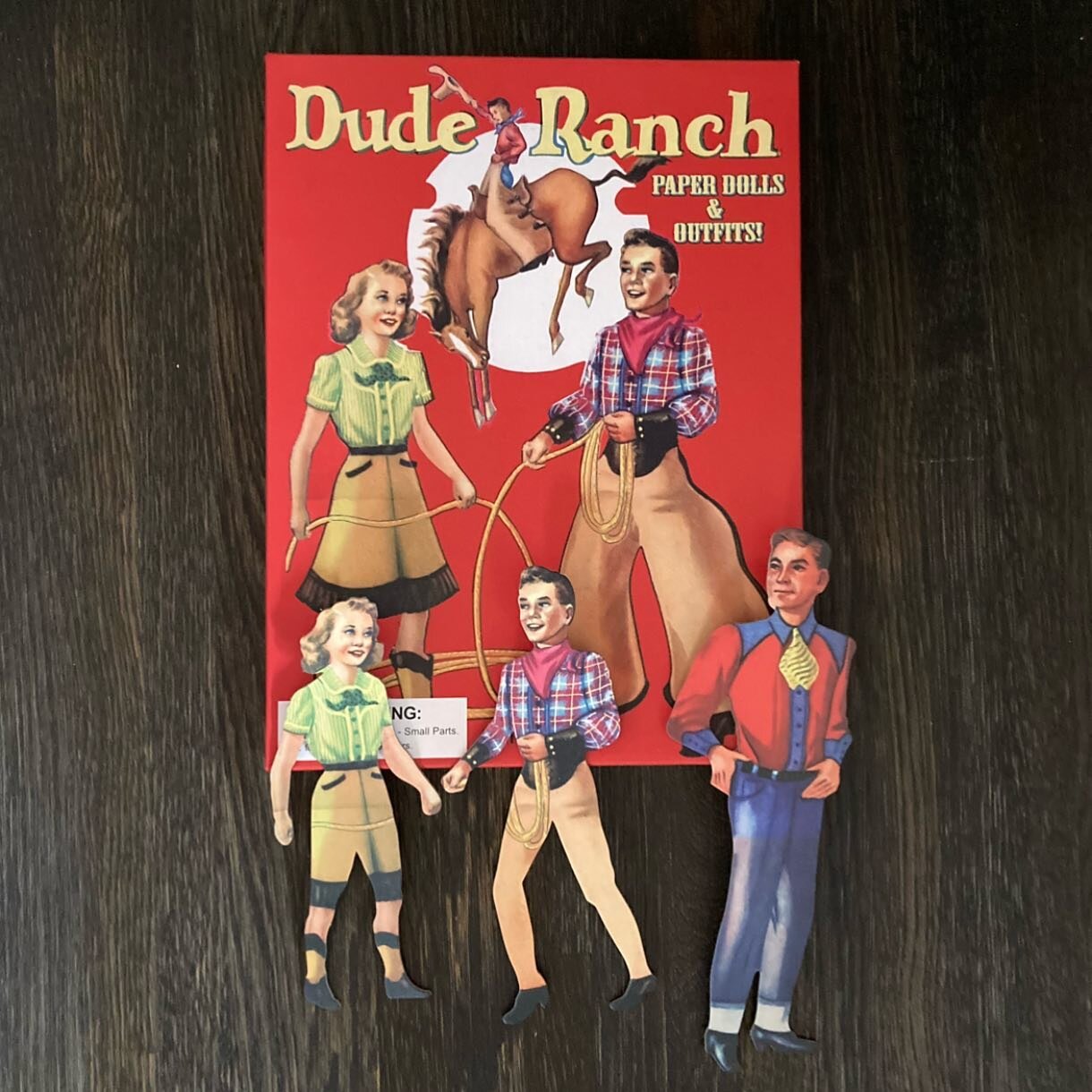 A few days ago we came across this retro Dude Ranch Paper Dolls &amp; Outfits box in a store in Los Angeles. 
Can't help but think of @lynn.downey.historian , dude ranch expert, who co-authored the article &quot;Dude Ranch Duds, A Brief History of Du