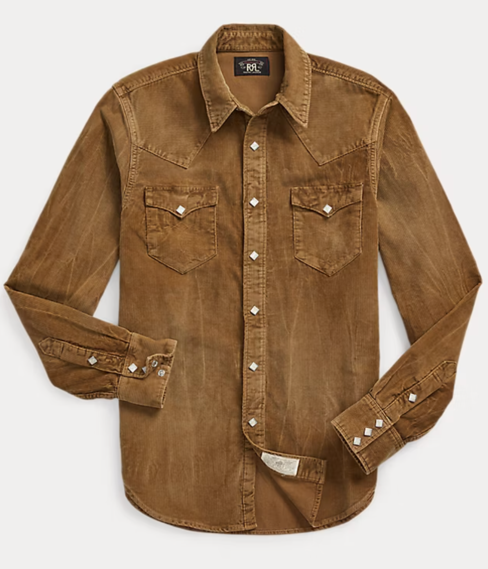 Cinched Western shirt corduroy Double RL