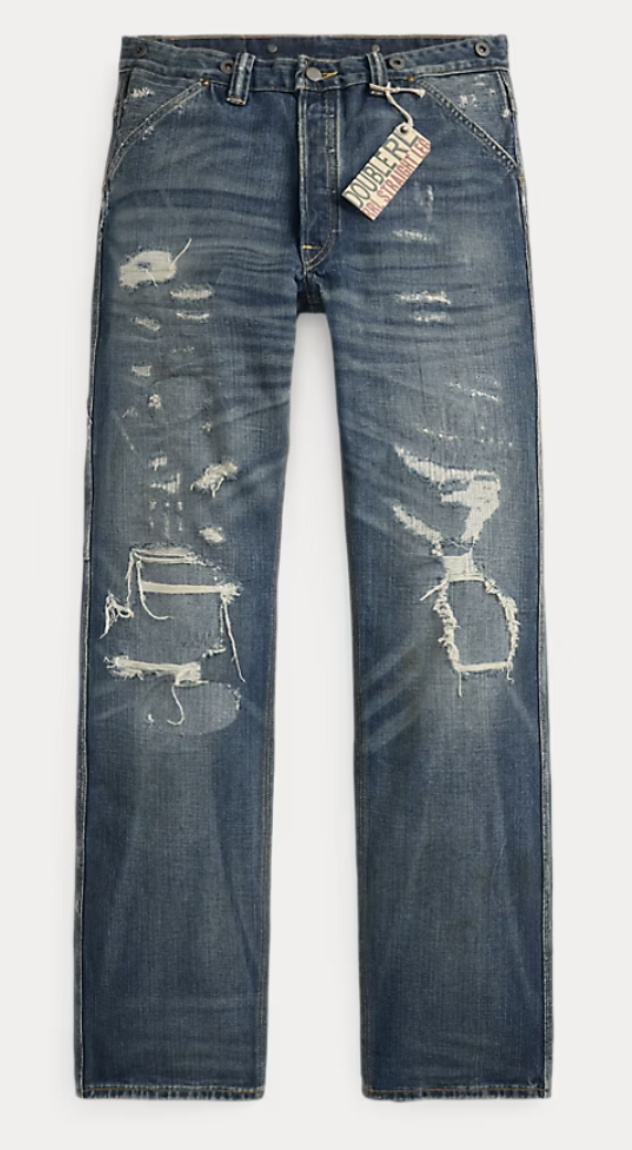 Straight Fit Brayton Distressed Jean Double RL