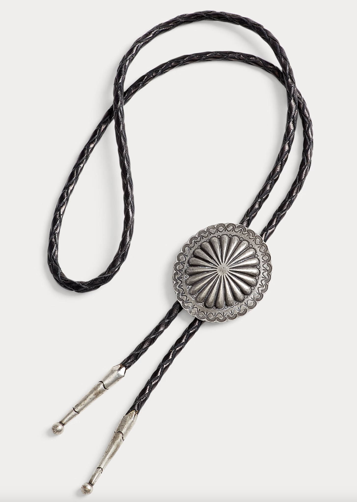 Leather Bolo Tie Double RL