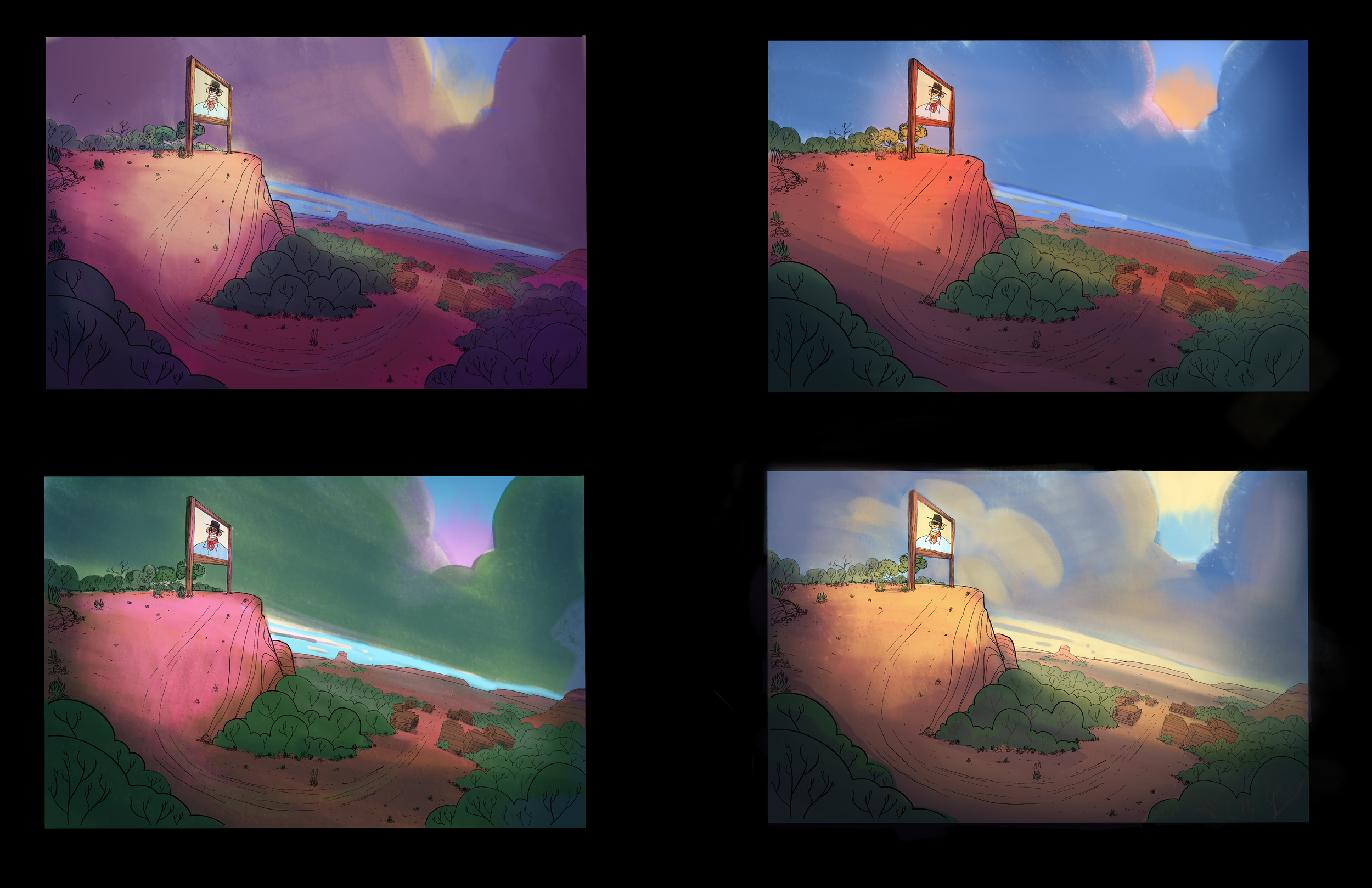 "The Lonely Ranger" 
Visual Development for my student film