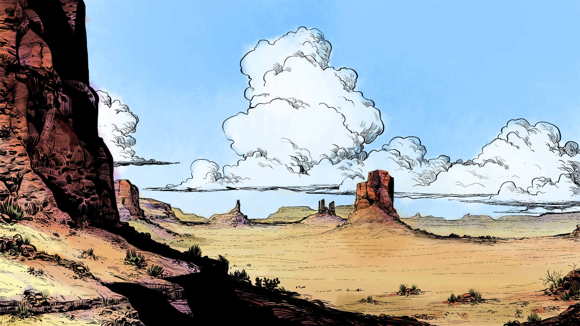Western landscape - Short  Film  Visual Development