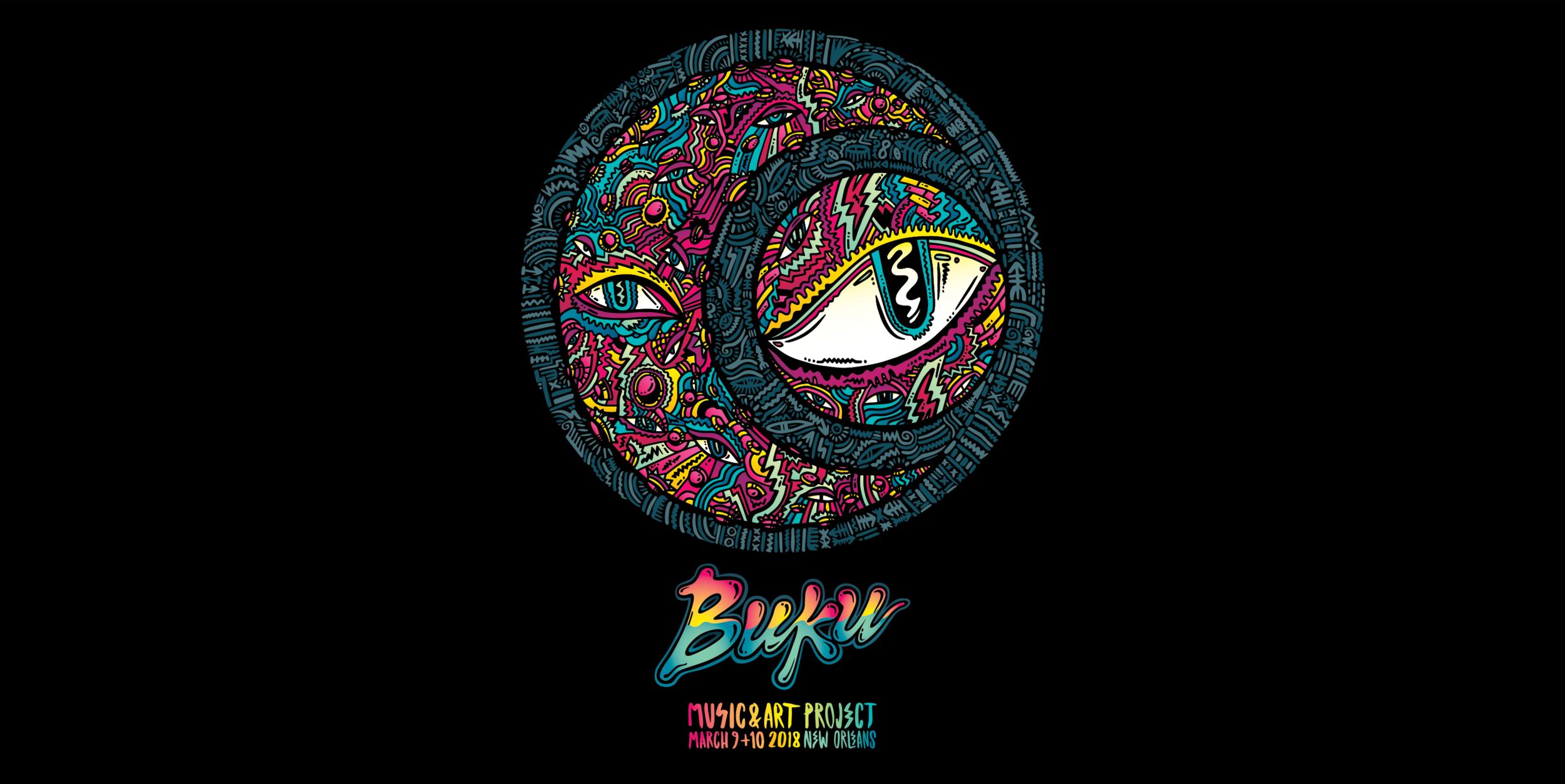 BUKU Music & Art Project music festival graphic design branding illustration concert visuals logo icon brand designer logotype logoimage banner design