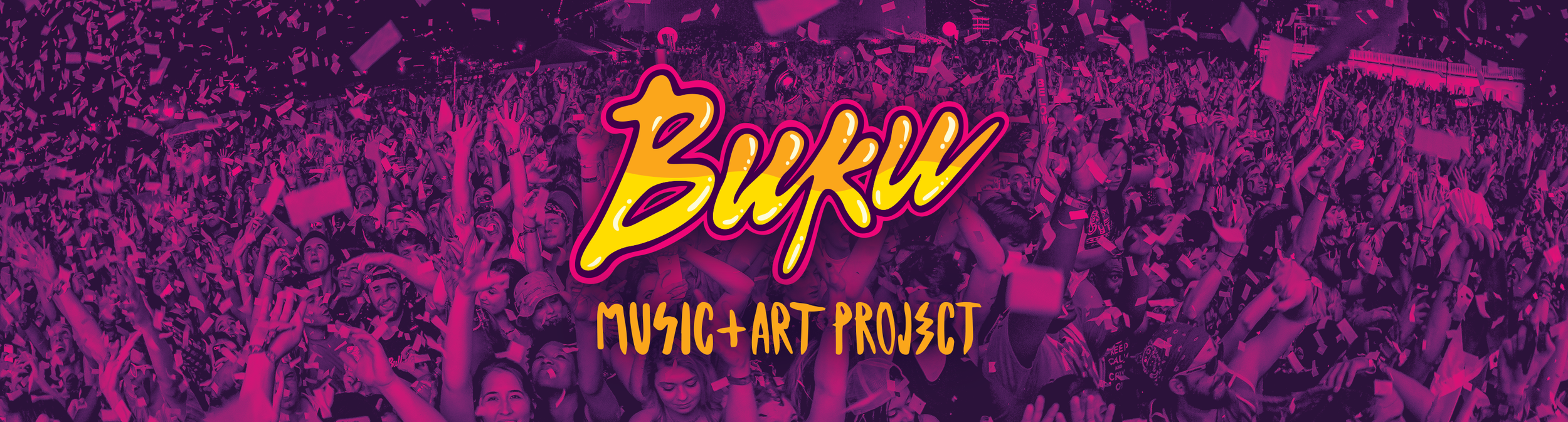 BUKU Music & Art Project music festival graphic design branding illustration concert visuals logo icon brand designer logotype logoimage banner design