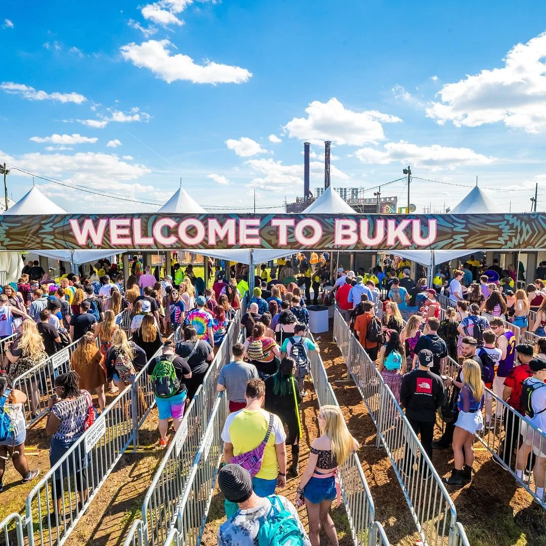 Welcome to BUKU entrance signage at BUKU Music + Art Project.