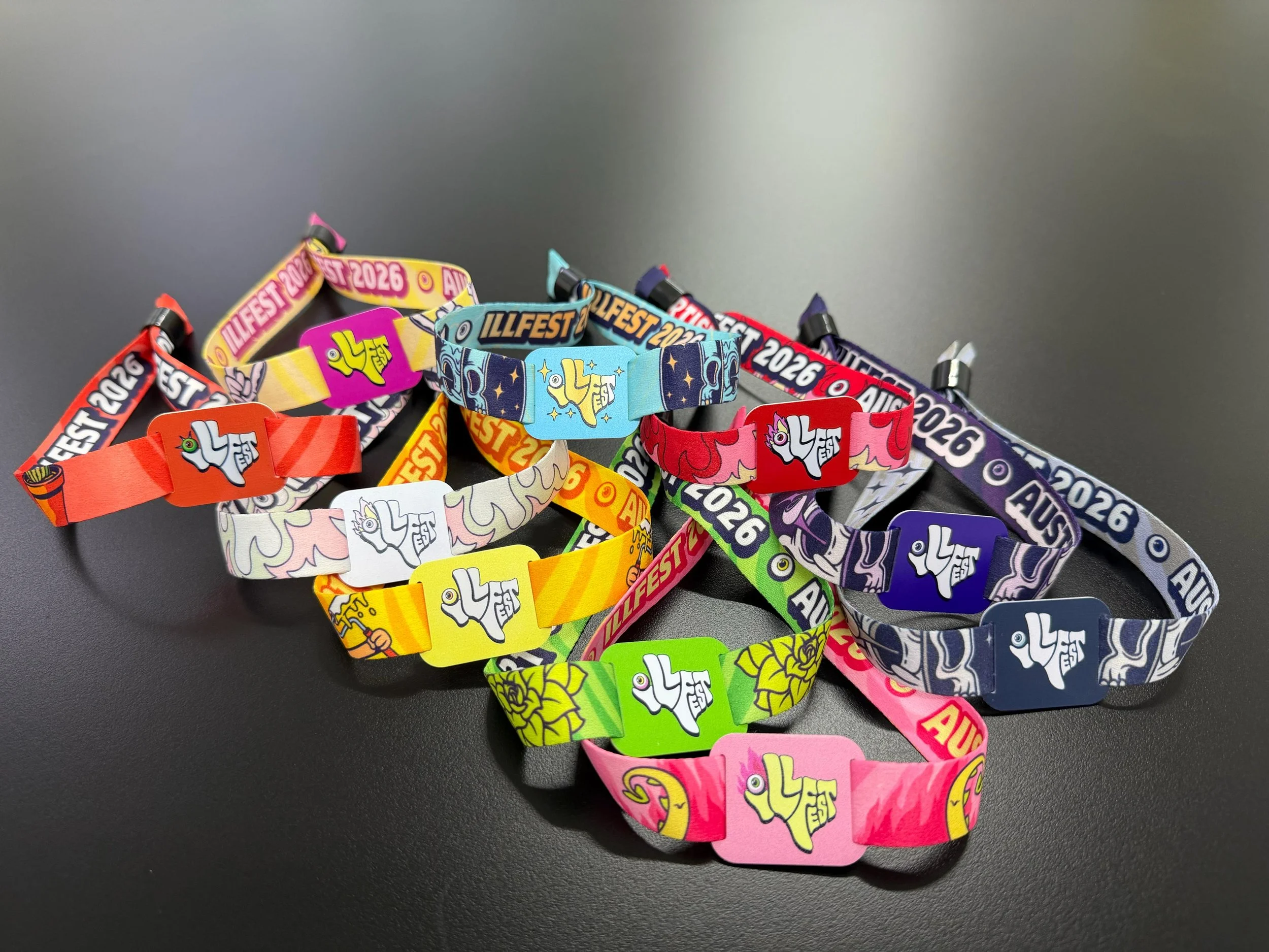  music festival wristband wristbands graphic design branding wristband credentials