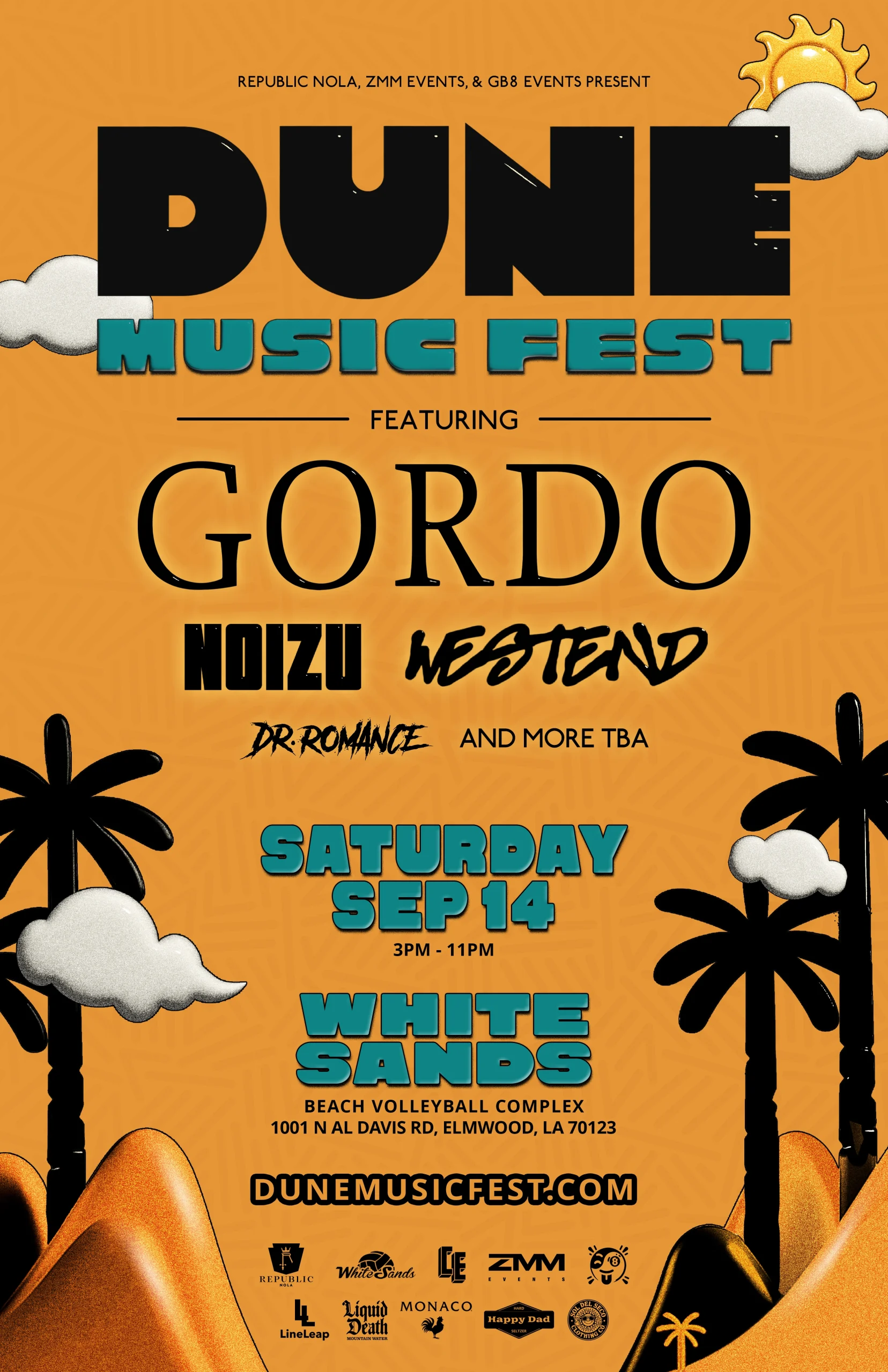 Dune festival lineup poster art design branding concert