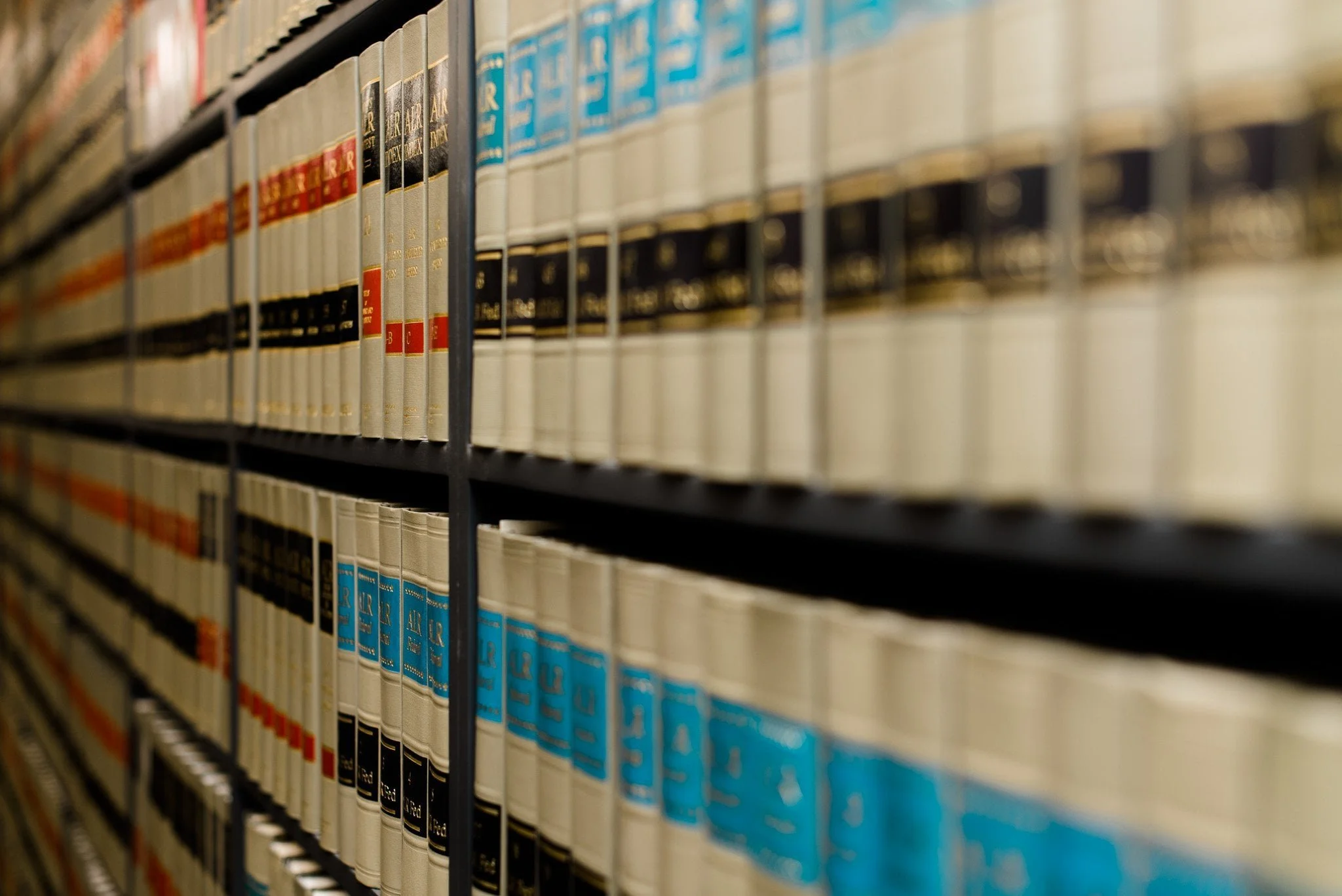 Close up of a bookshelf