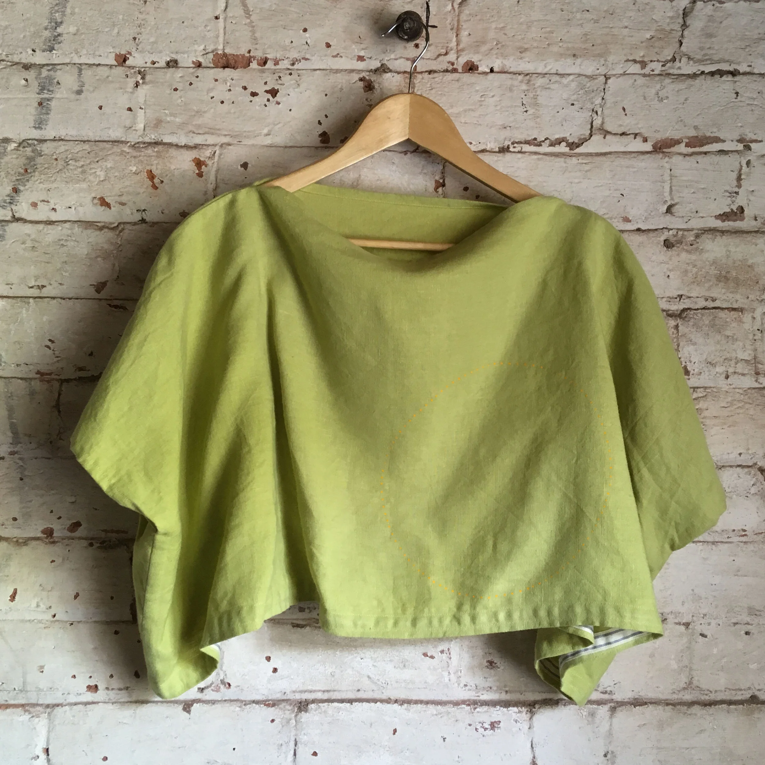 Pale Lime Cowl Neck Top — teresa green