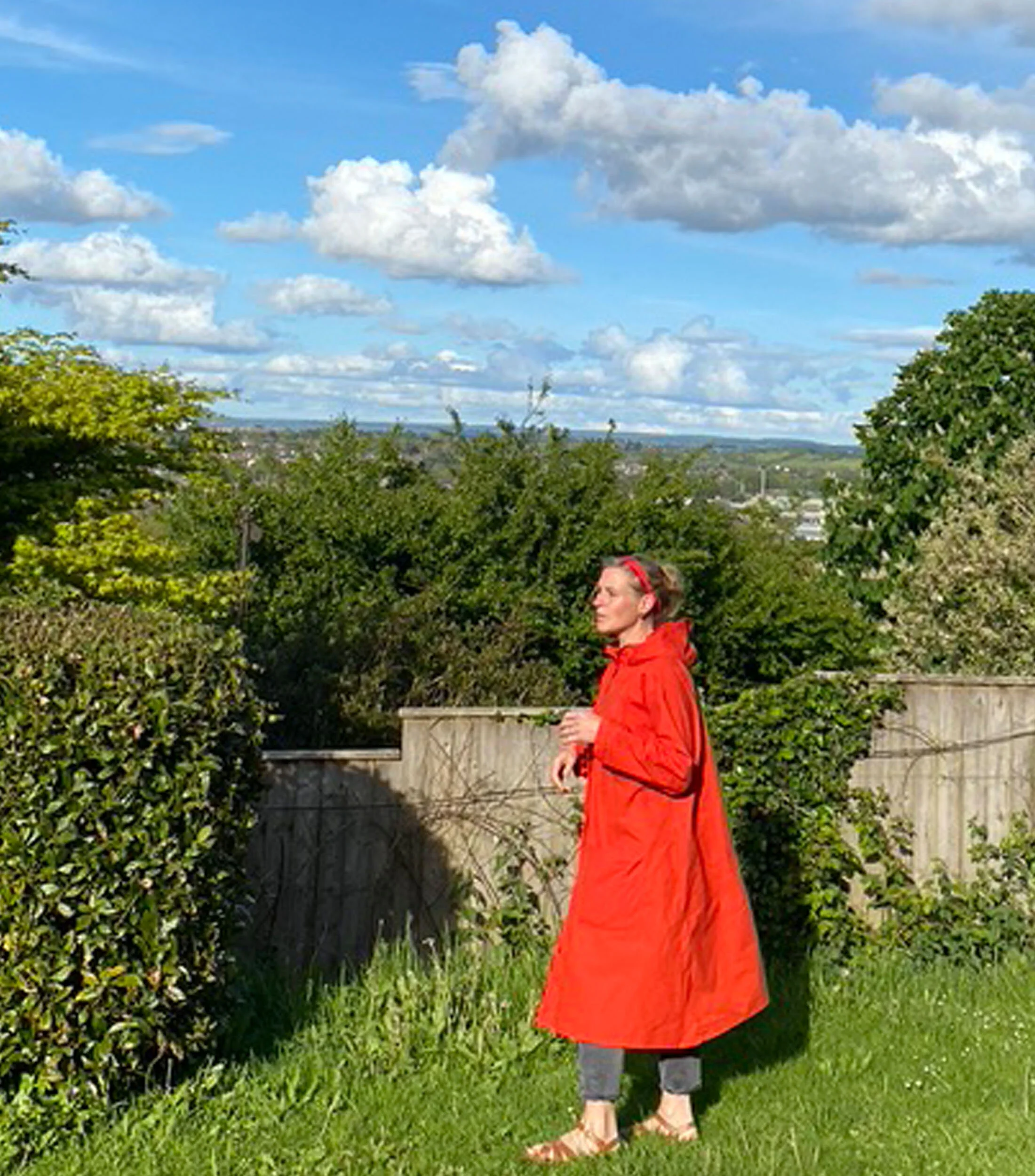 Waxed Cotton Rain Coat — teresa green
