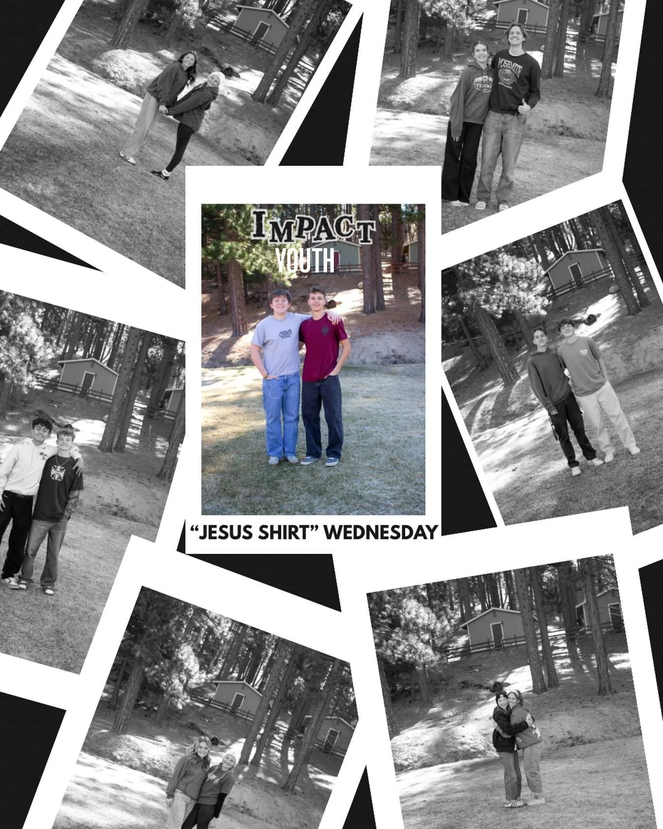 HEY IMPACT! 
Jesus Loves you, and so do we! 
Wear ANY Jesus Loves You, or &ldquo;Jesus shirt&rdquo; this Wednesday! 
If you don&rsquo;t have any, no problem! 
There will be a surprise for those who participate! 

Some details to share ⬇️
▪️Wednesday,