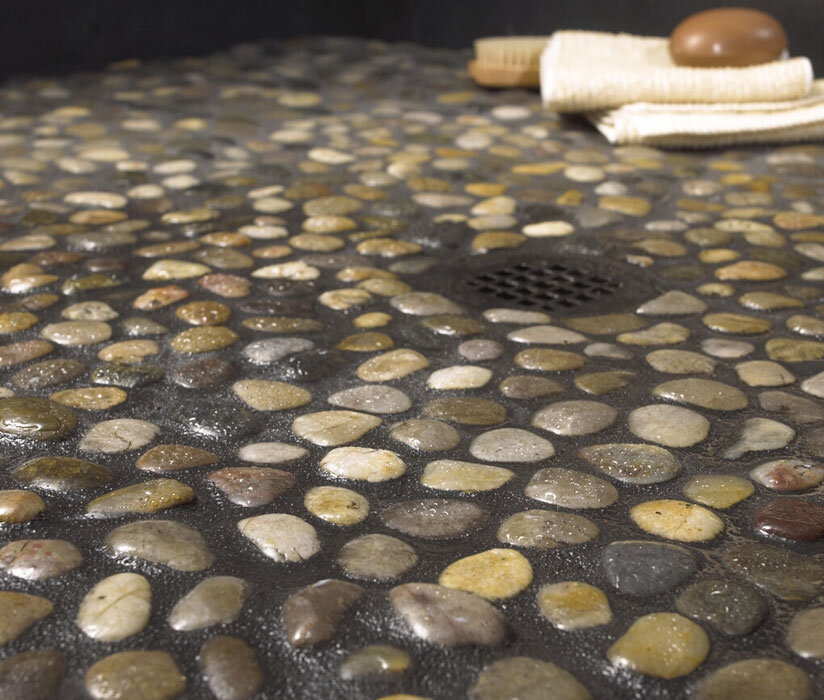 Pebble Tile Design Ideas Installation, How To Grout A Pebble Shower Floor
