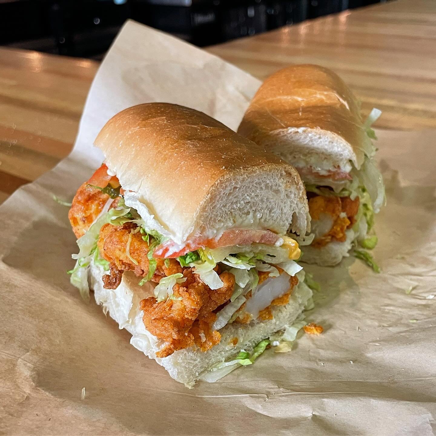 It&rsquo;s that time again, weekly Wednesday Po&rsquo; Boy BOGO 💥

Enjoy Fried Shrimp or Catfish, Cochon de Lait, Smoked Deviled Egg Salad, Hot Sausage or Beef Debris Po&rsquo; Boys 🤤

Use code BOGO7769 when you order online through Toast and indul