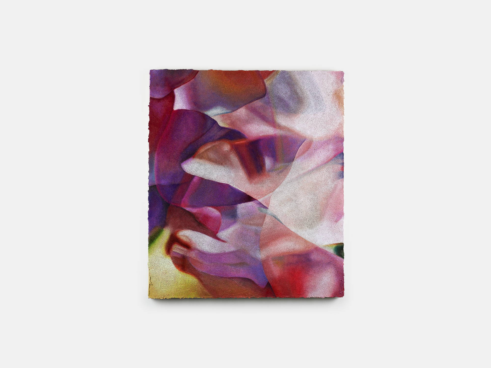 Bloom Held Open. Oil and pumice on canvas. 28 x 24 in.