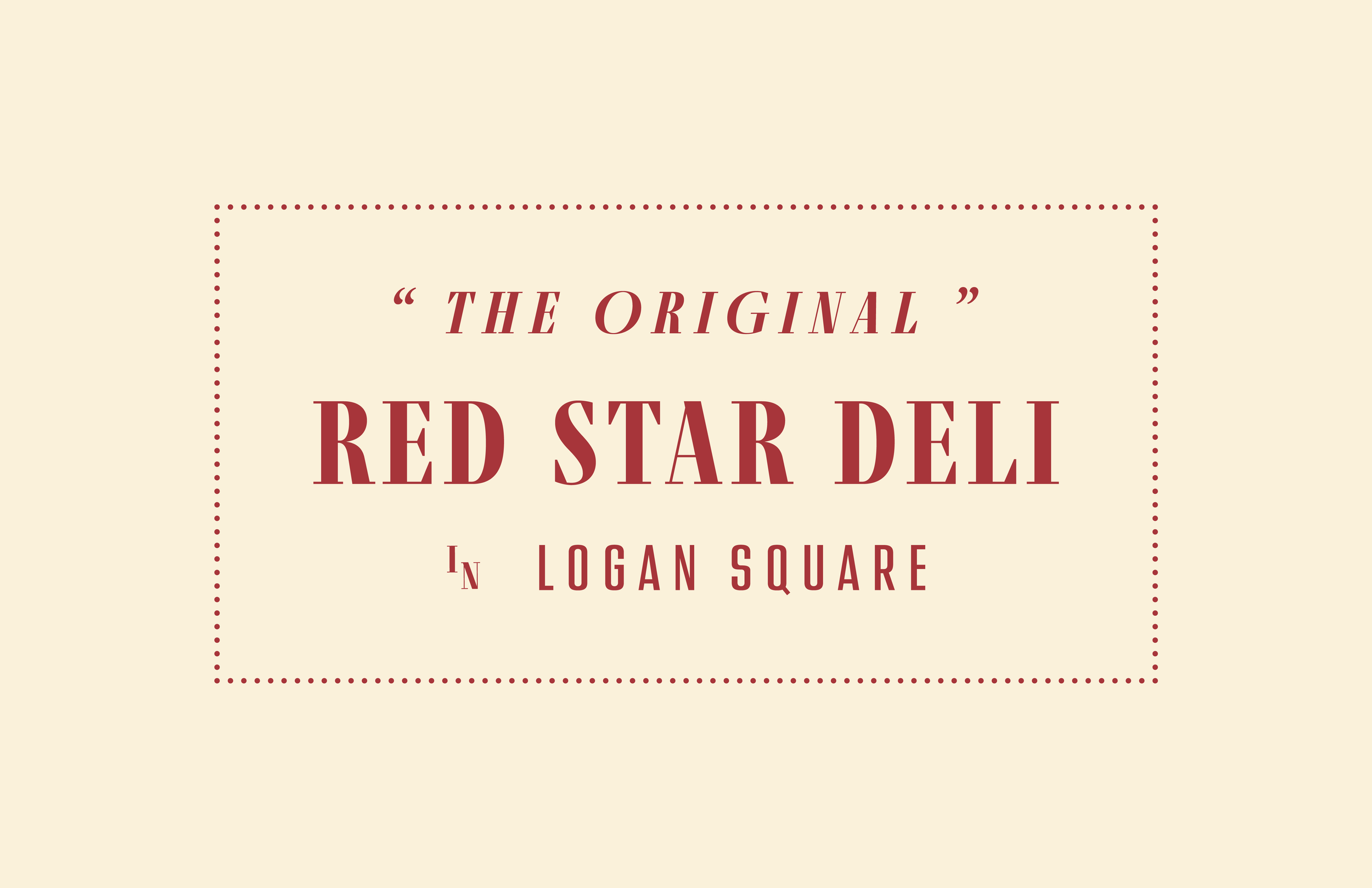 Cover of a book titled "The Original Red Star Deli in Logan Square" with a beige background and red text.