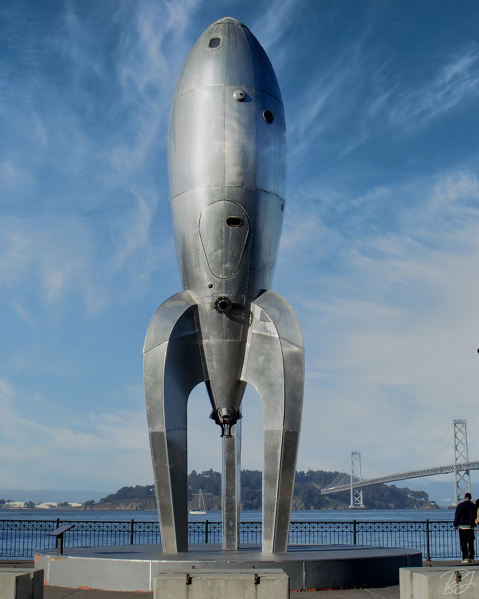 Raygun Gothic Rocket Ship public art installation, San Francisco, California.
