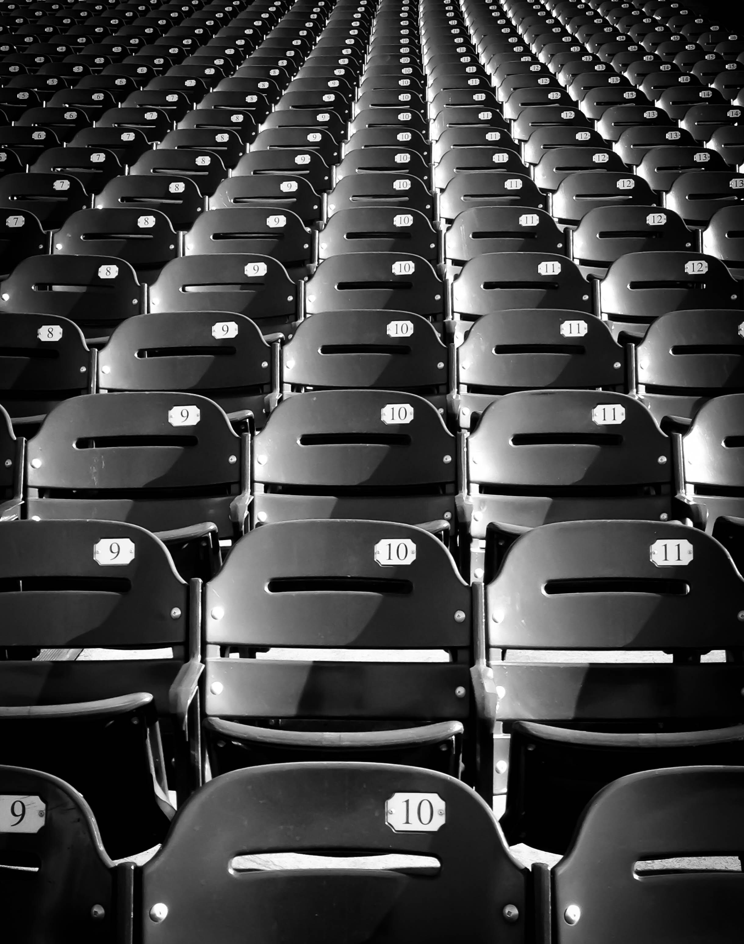 Seating at the San Francisco Giant’s Baseball Club stadium. San Francisco, California.