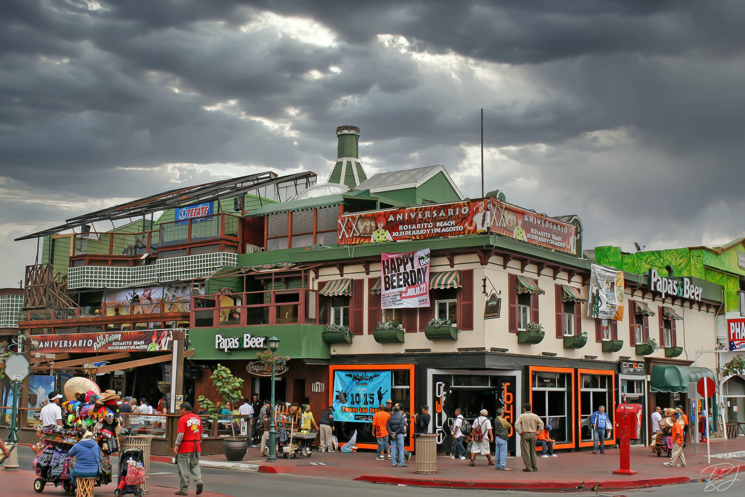 Street scene, Ensenada, Mexico.