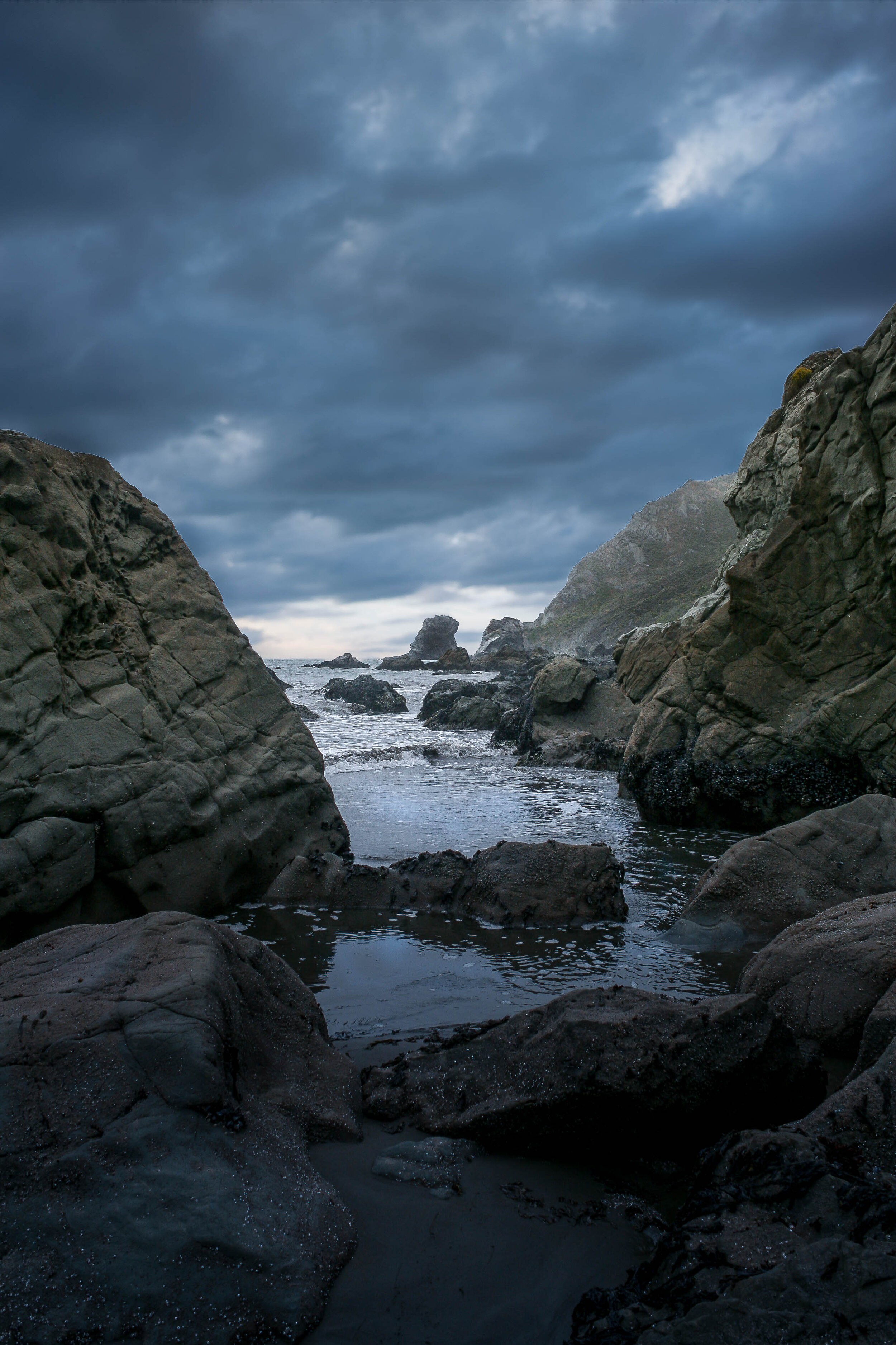 Rocky Northern California shore.