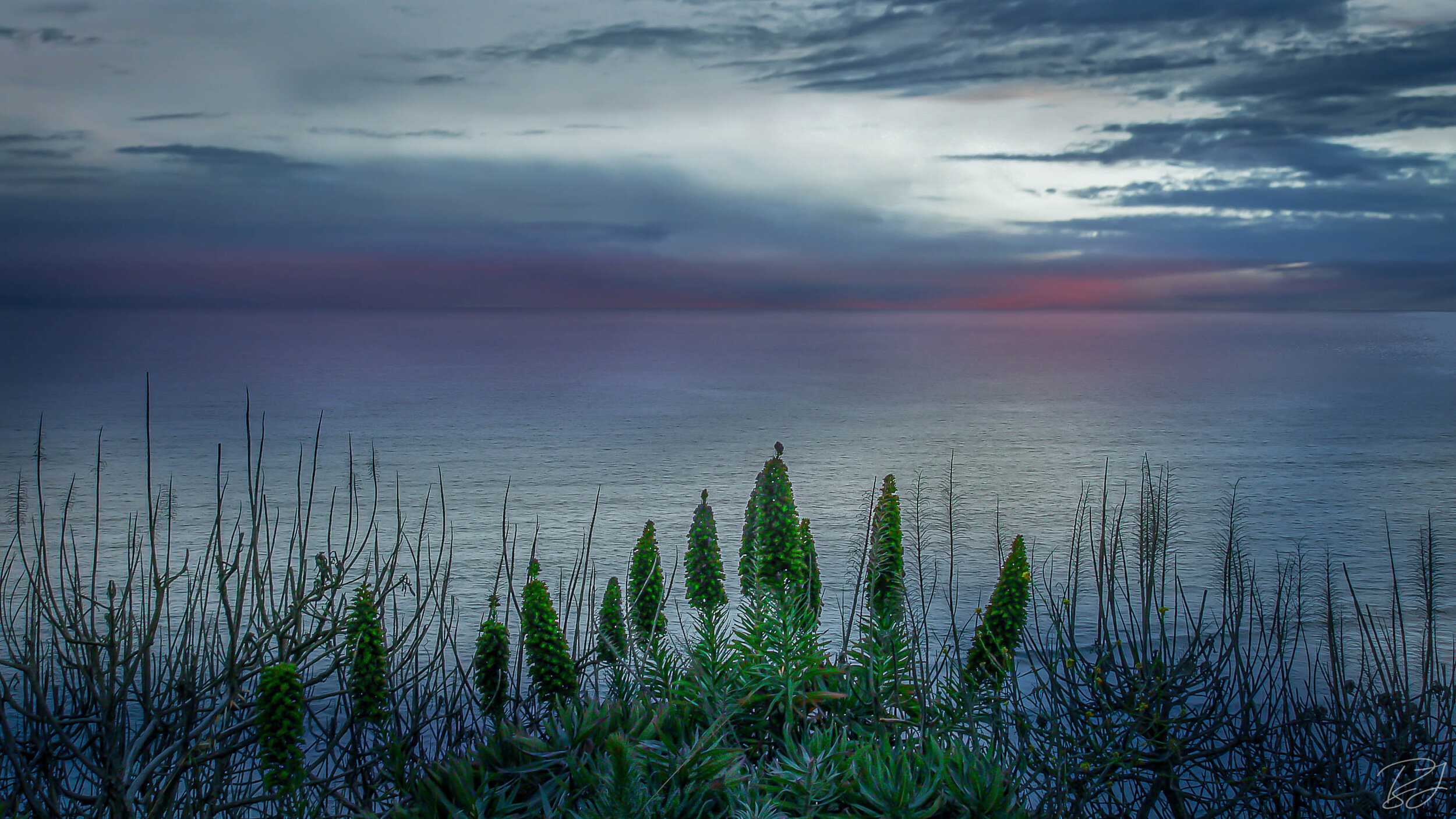 Northern California coastal sunset.