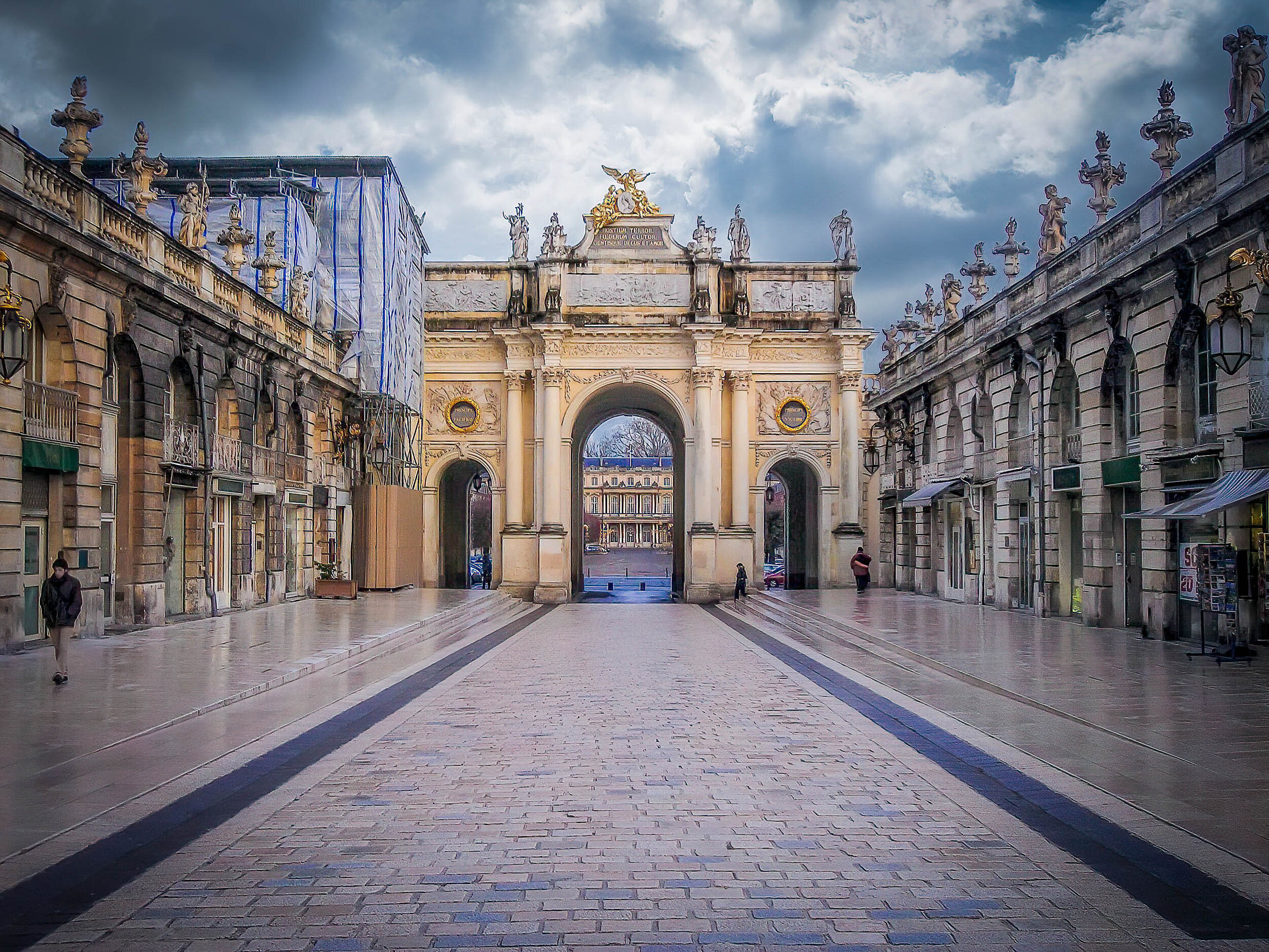The Arc Here at Stanislas Square, looking through to Place de la Carrière, Nancy, France.