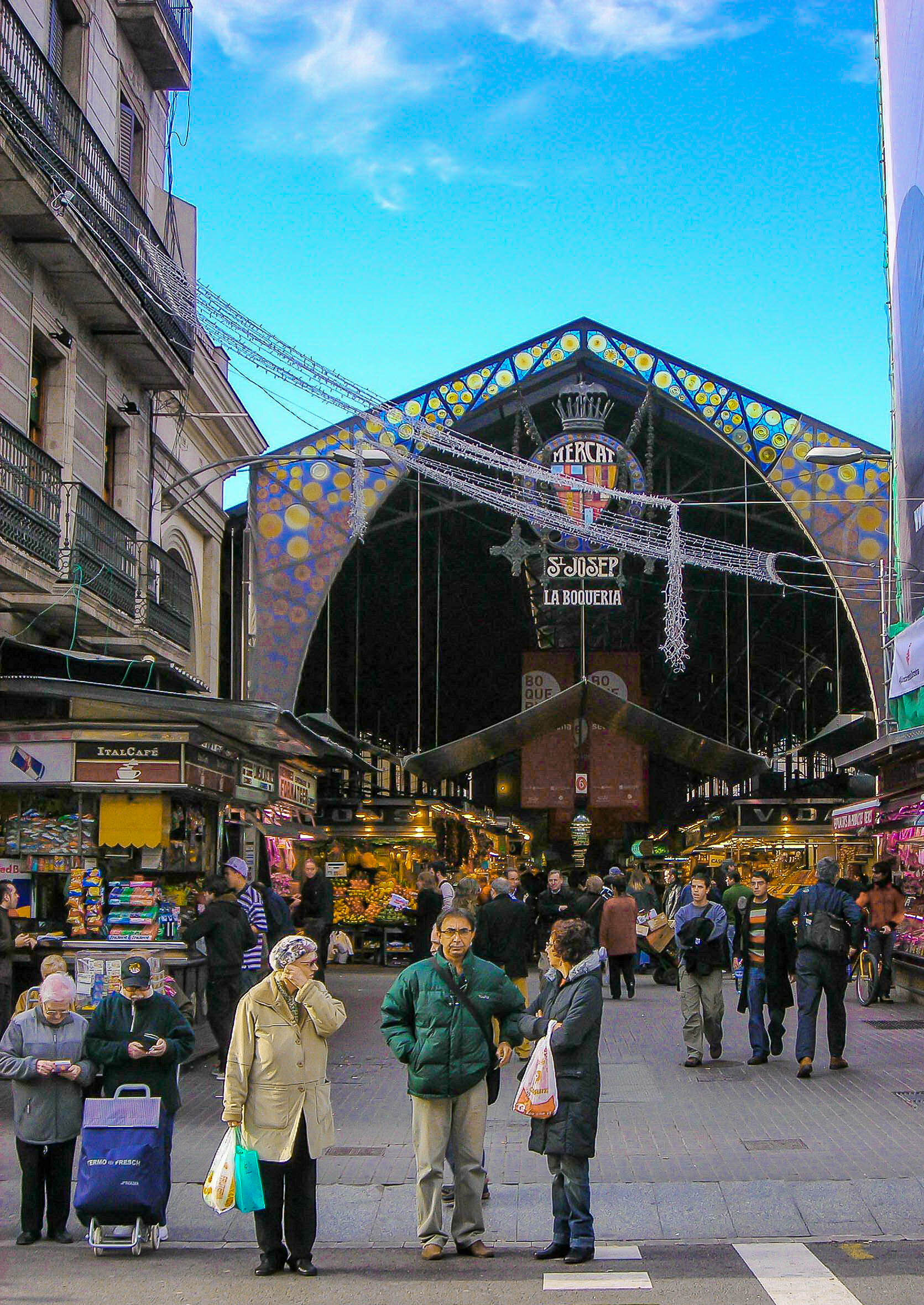 Mercat de Sant Josep de la Boqueria, or La Boqueria marketplace, Barcelona, Spain.