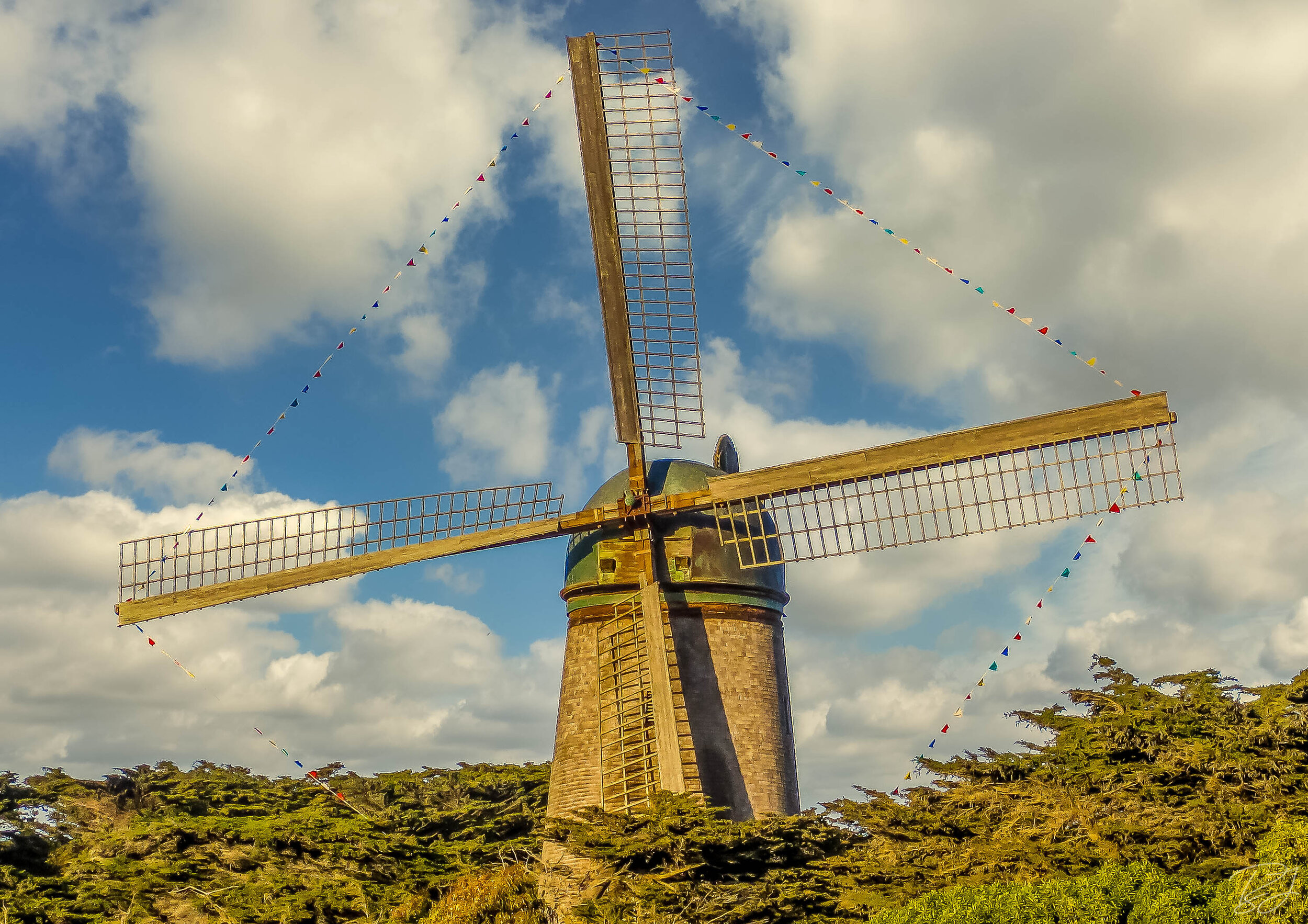 Dutch windmill, Golden Gate Park, San Francisco, California.