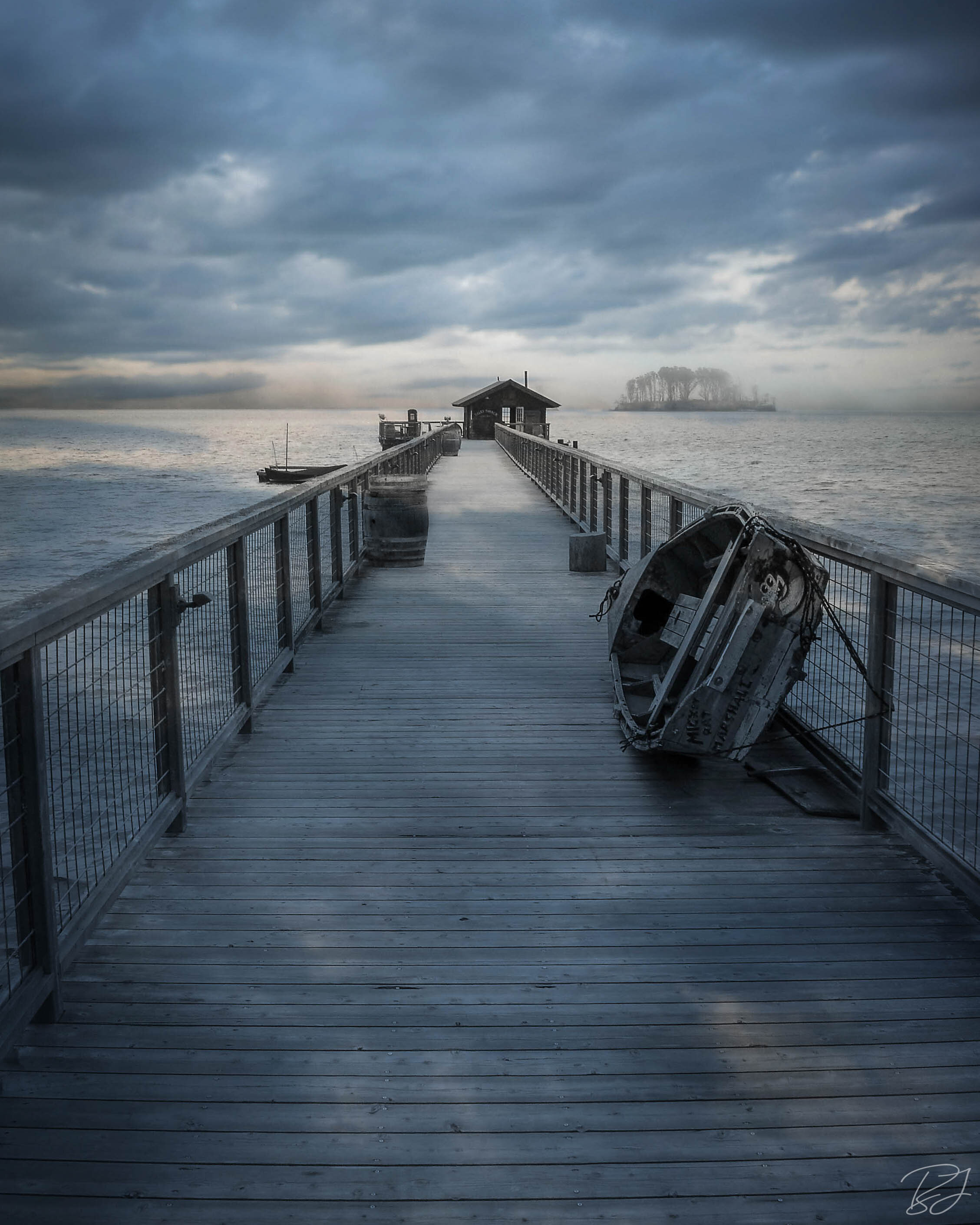 Nick's Cove pier and boat launch, Marshall, California.