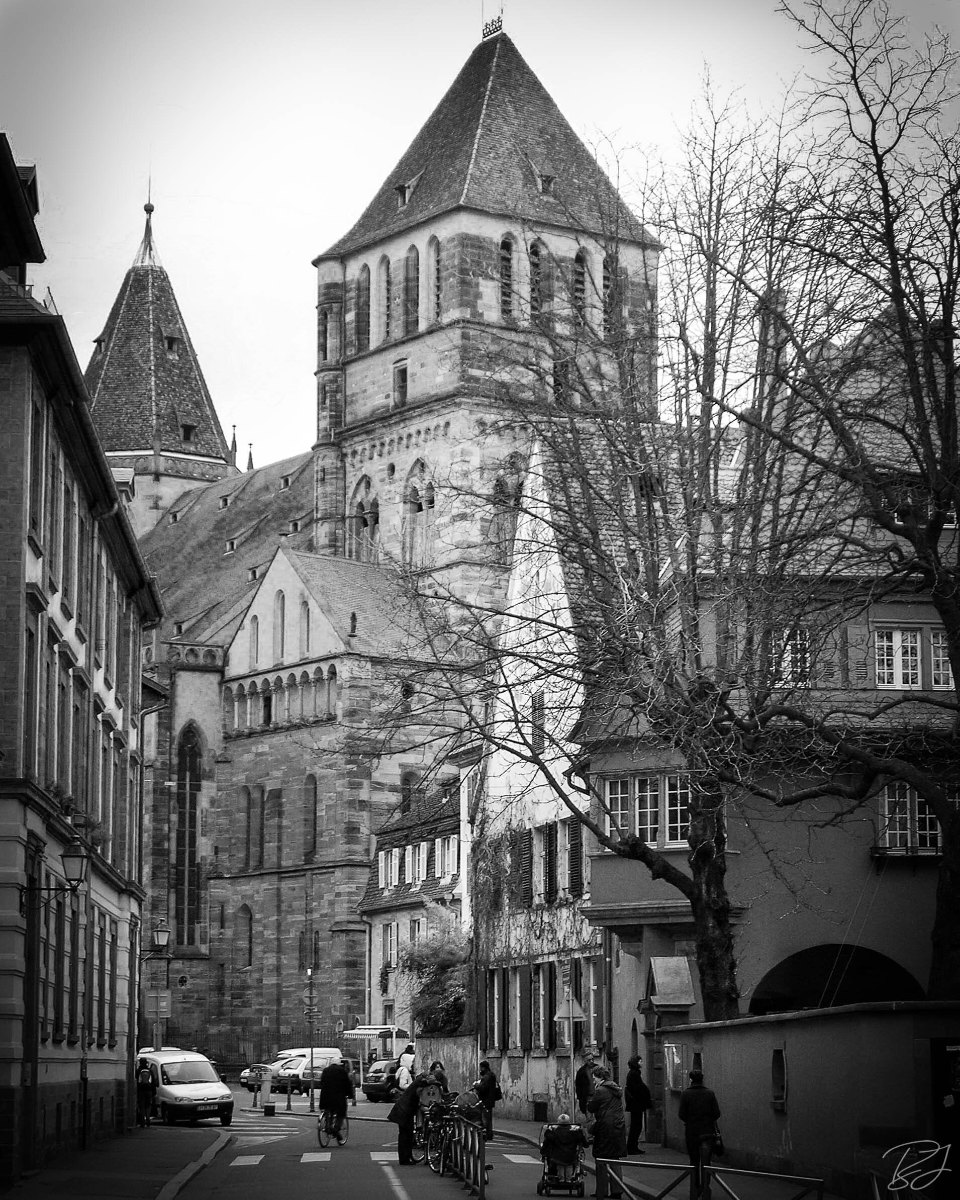 A street scene, Strasbourg, France.