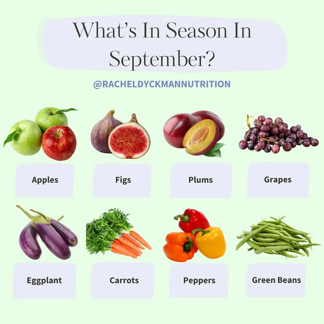 🍎 September is harvest season, and these fruits + veggies are at their nutritional peak! Seasonal produce isn&rsquo;t just tastier - it also tends to be richer in vitamins, minerals, and antioxidants, plus it&rsquo;s generally more sustainable, too.