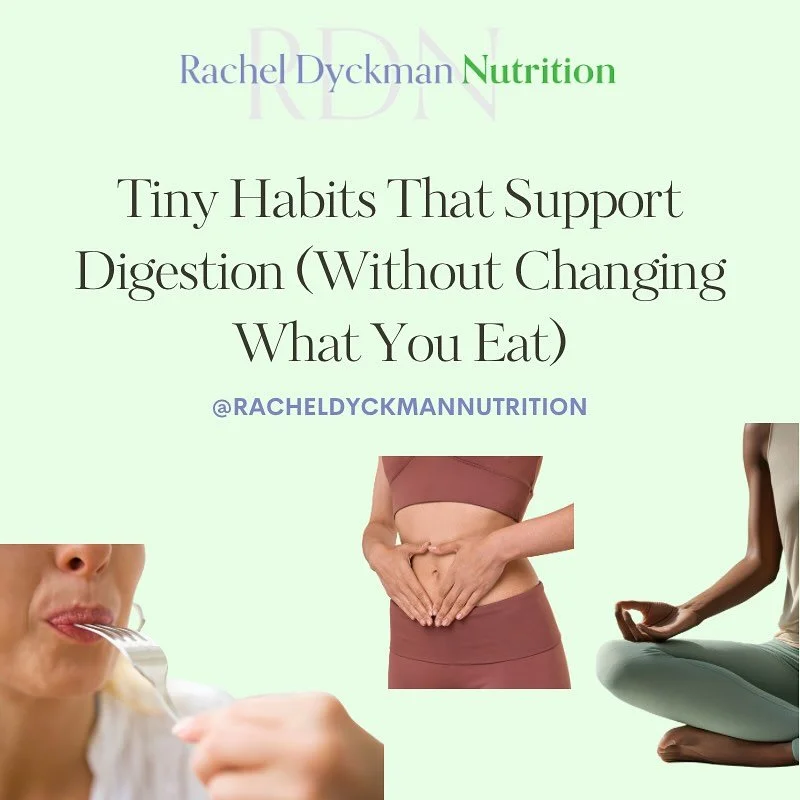 Optimizing digestion doesn&rsquo;t always mean changing what you eat! When working with clients, I always emphasize that HOW you eat matters just as much as what you eat. 

These tiny habits help to:
&bull; Shift your body into &ldquo;rest &amp; dige