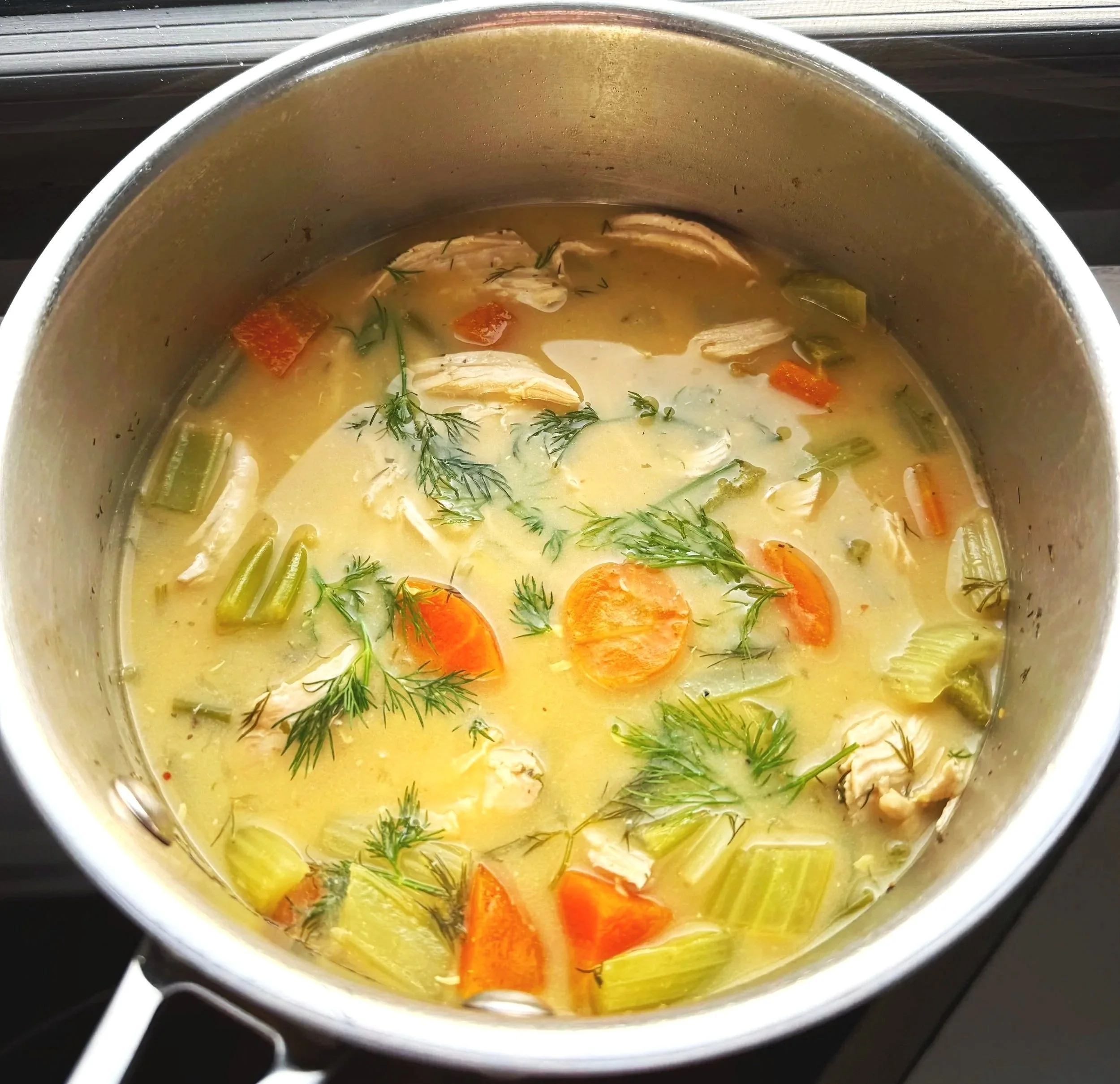 Lemon Dill Chicken Vegetable Soup (Small Batch)
