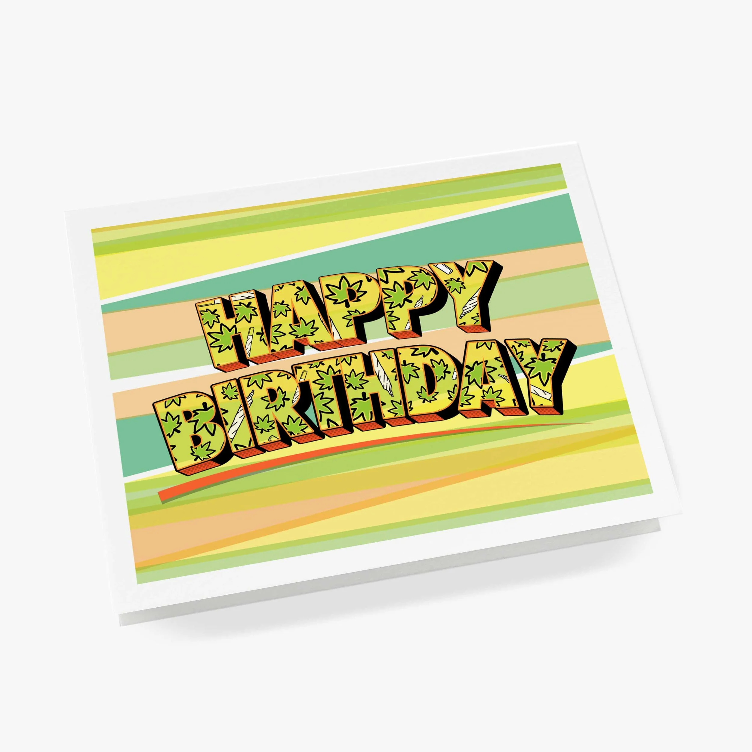 happy birthday, joints and weed cannabis birthday card — fntsma cannabis greeting cards