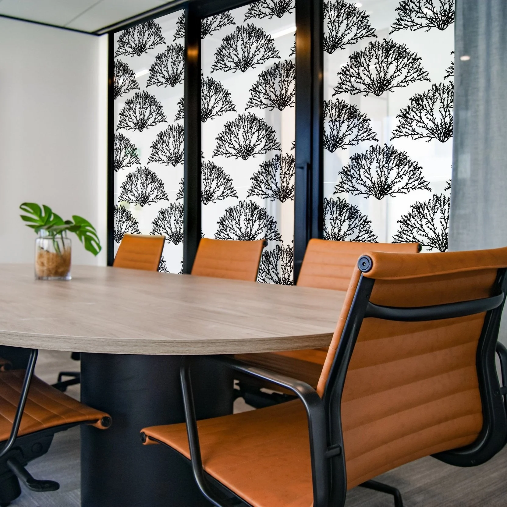 Barcode design printed onto optically clear window film 