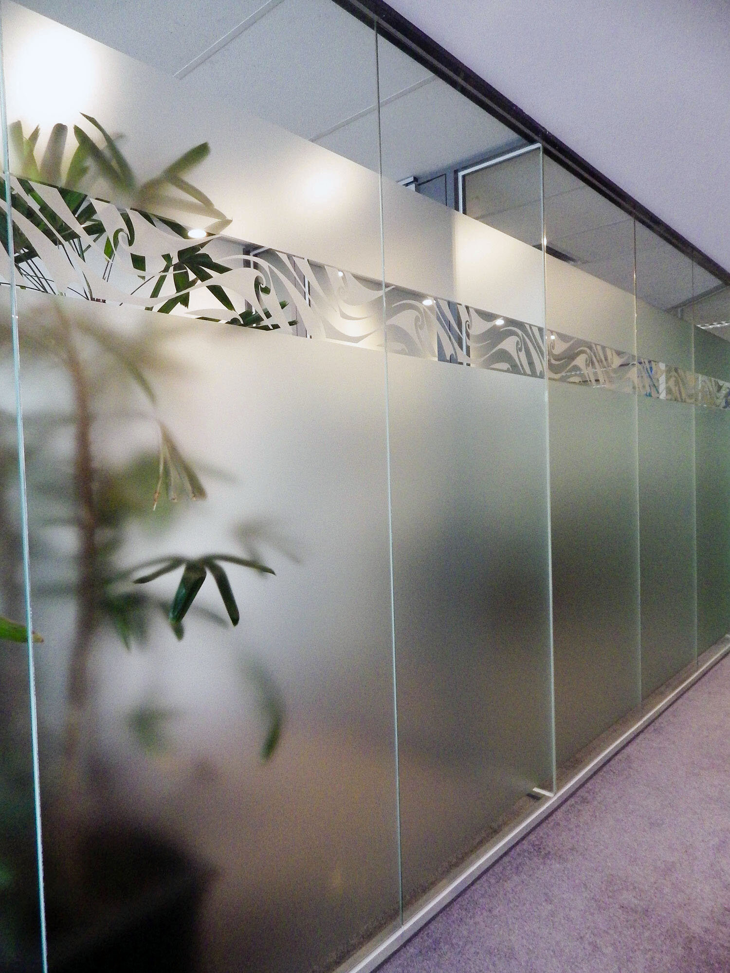 Frosted Film with Precision Cut Design 