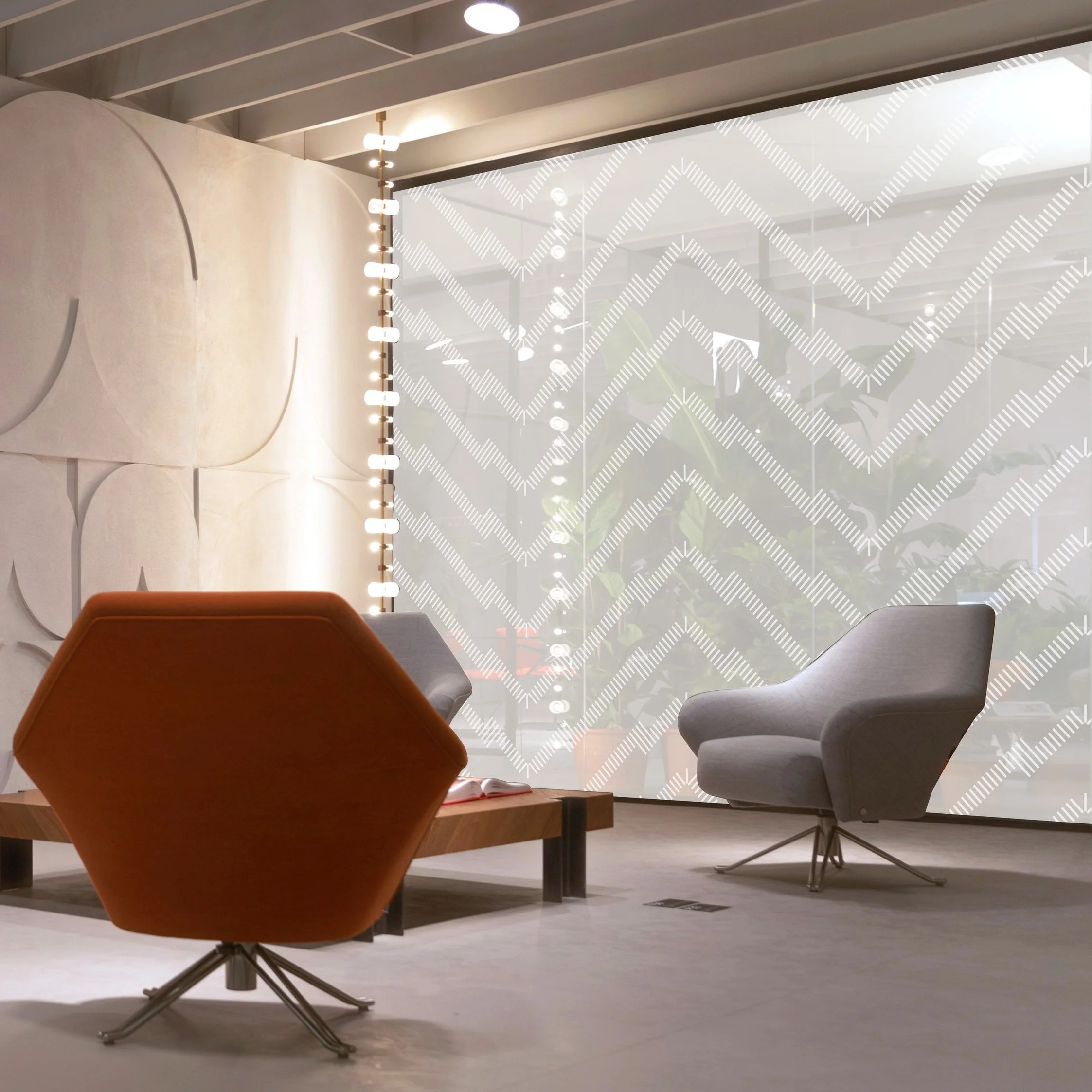 Barcode: White printed onto frost window film