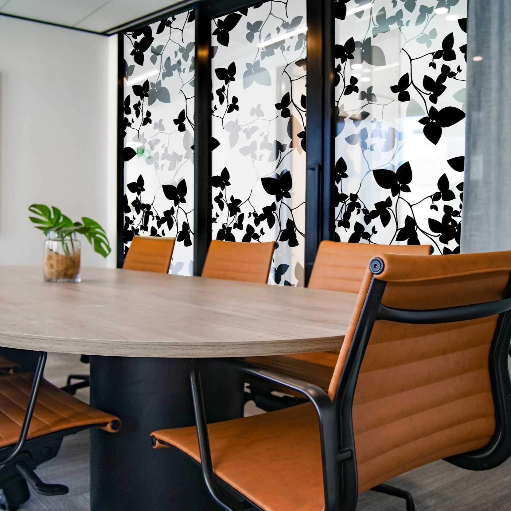 black printed onto optically clear window film 