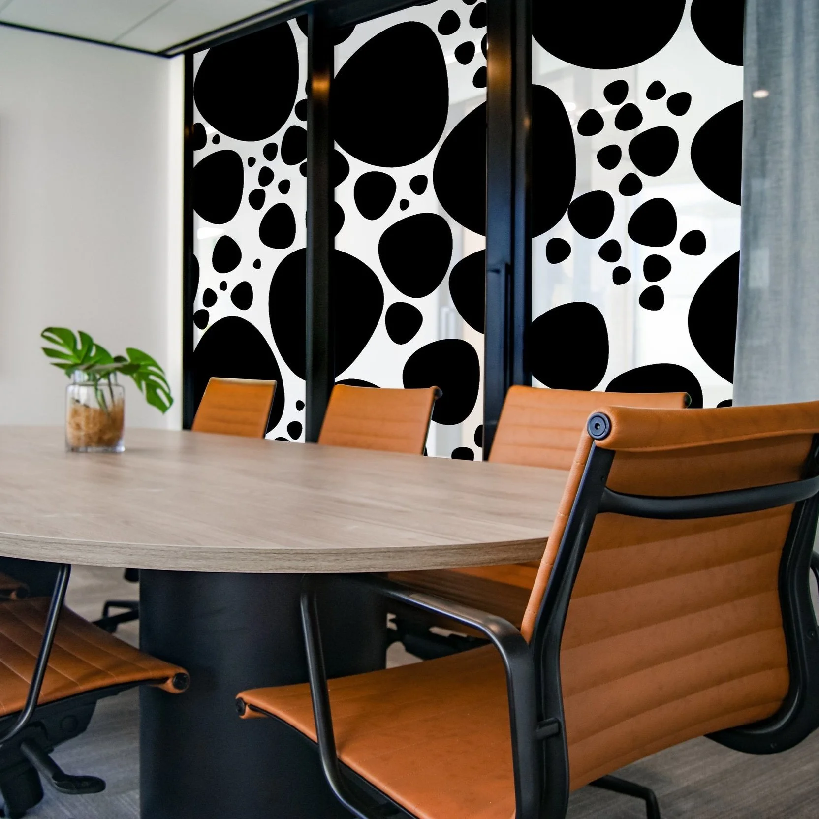 black printed onto optically clear window film 