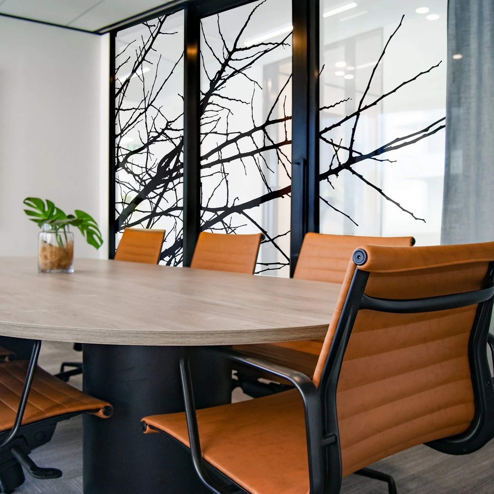 black printed onto optically clear window film 