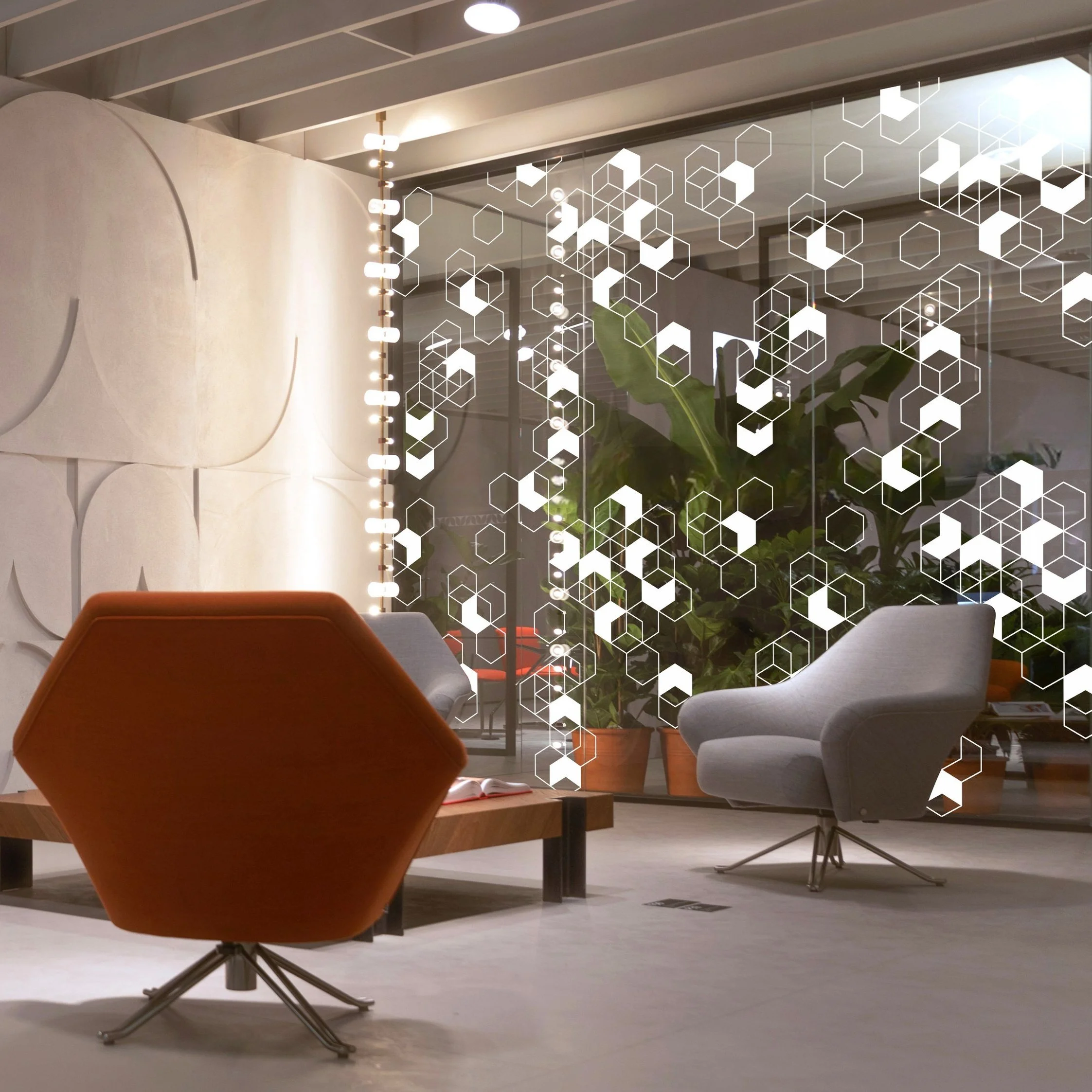 Barcode: White printed onto frost window film