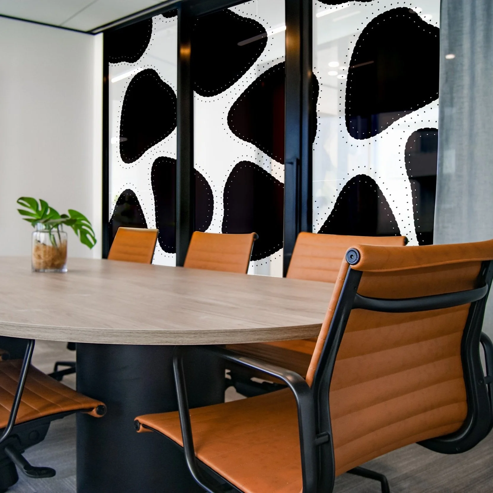 black printed onto optically clear window film 