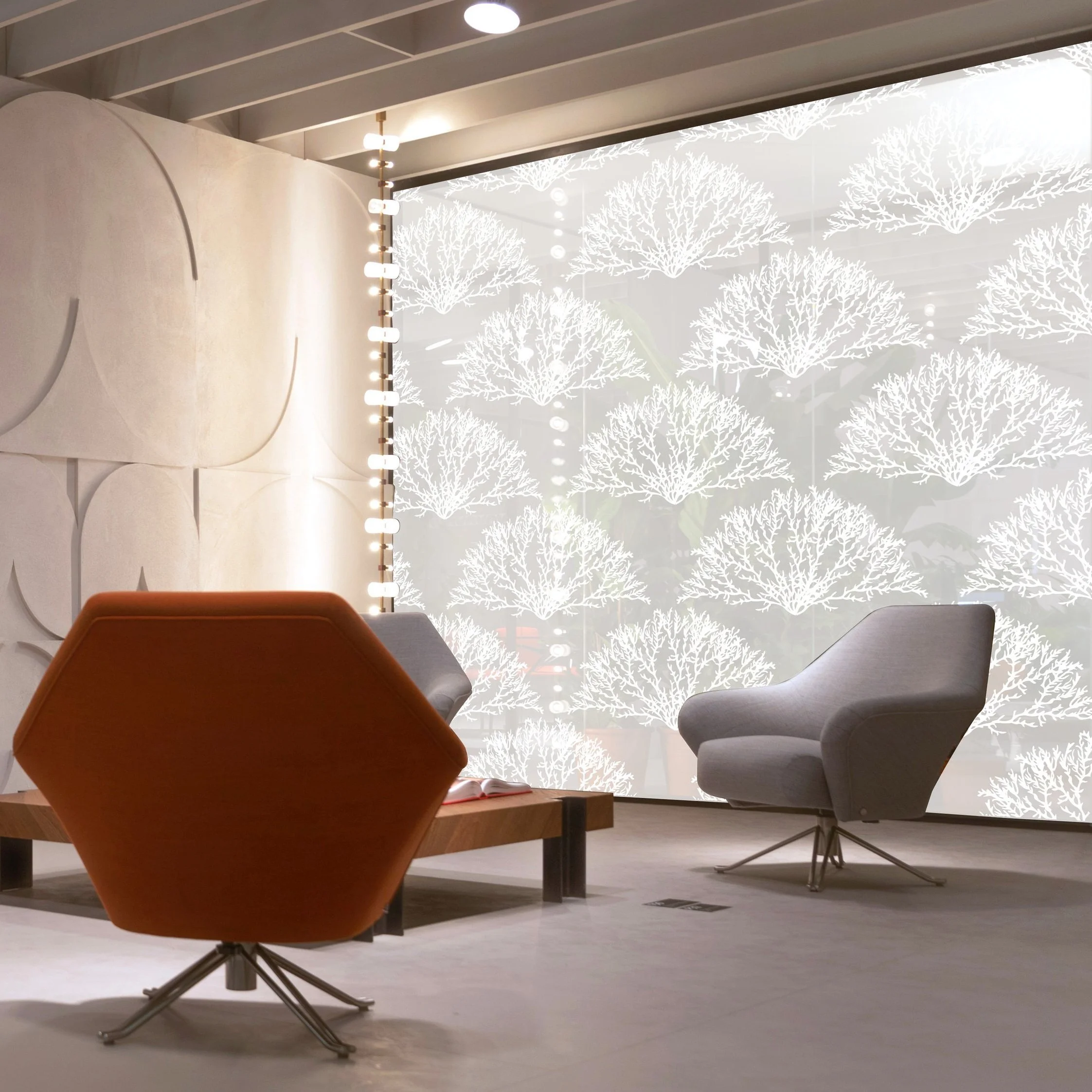 Barcode: White printed onto frost window film