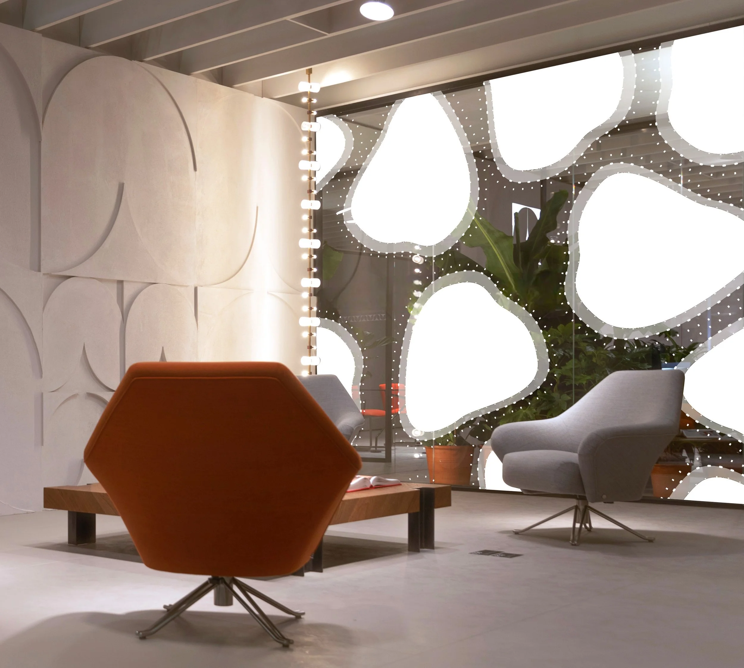 Barcode: White printed onto frost window film